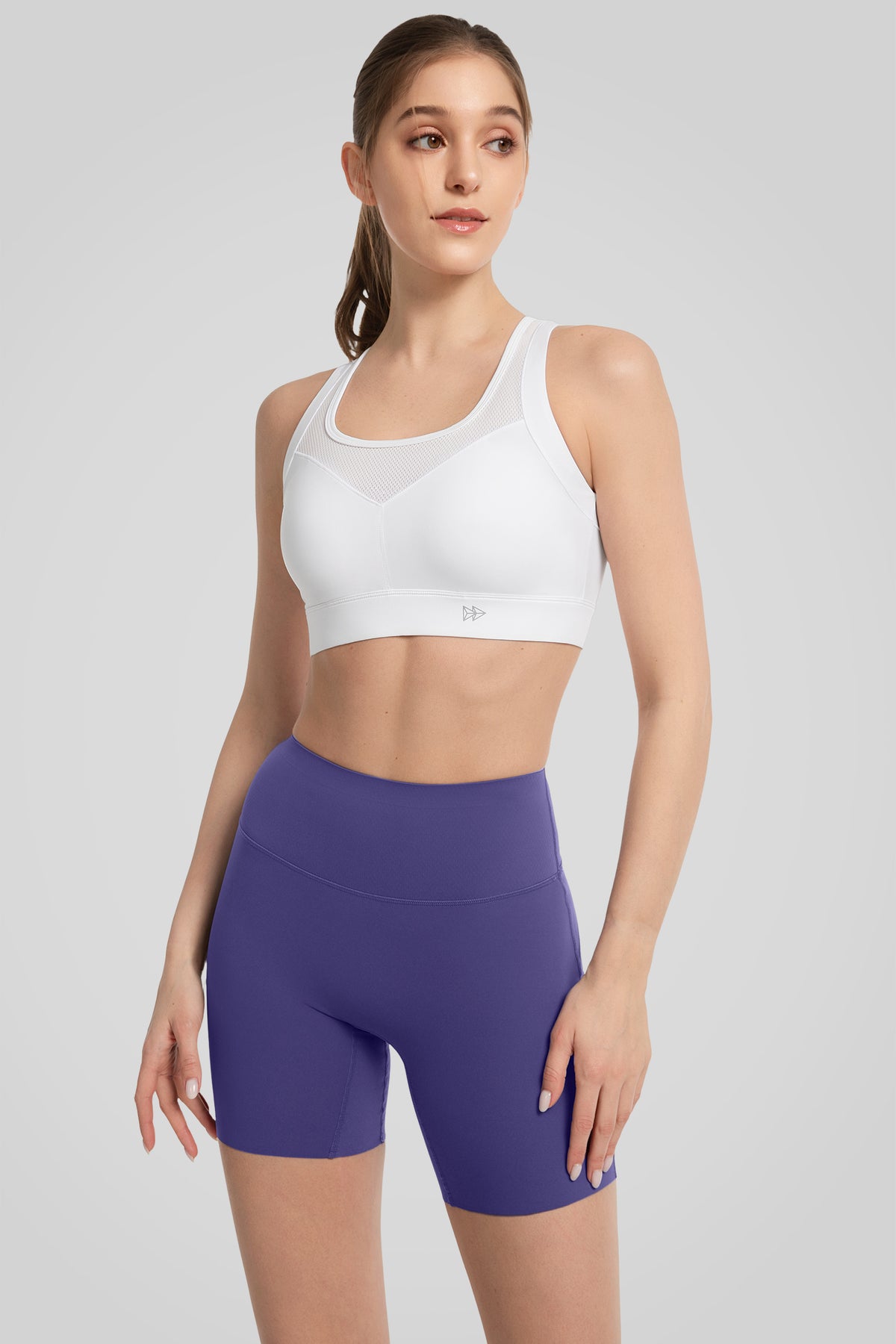 Power Front Mesh Arched Cutout Sport-BH | Damen-Sport-BH mit starkem Halt