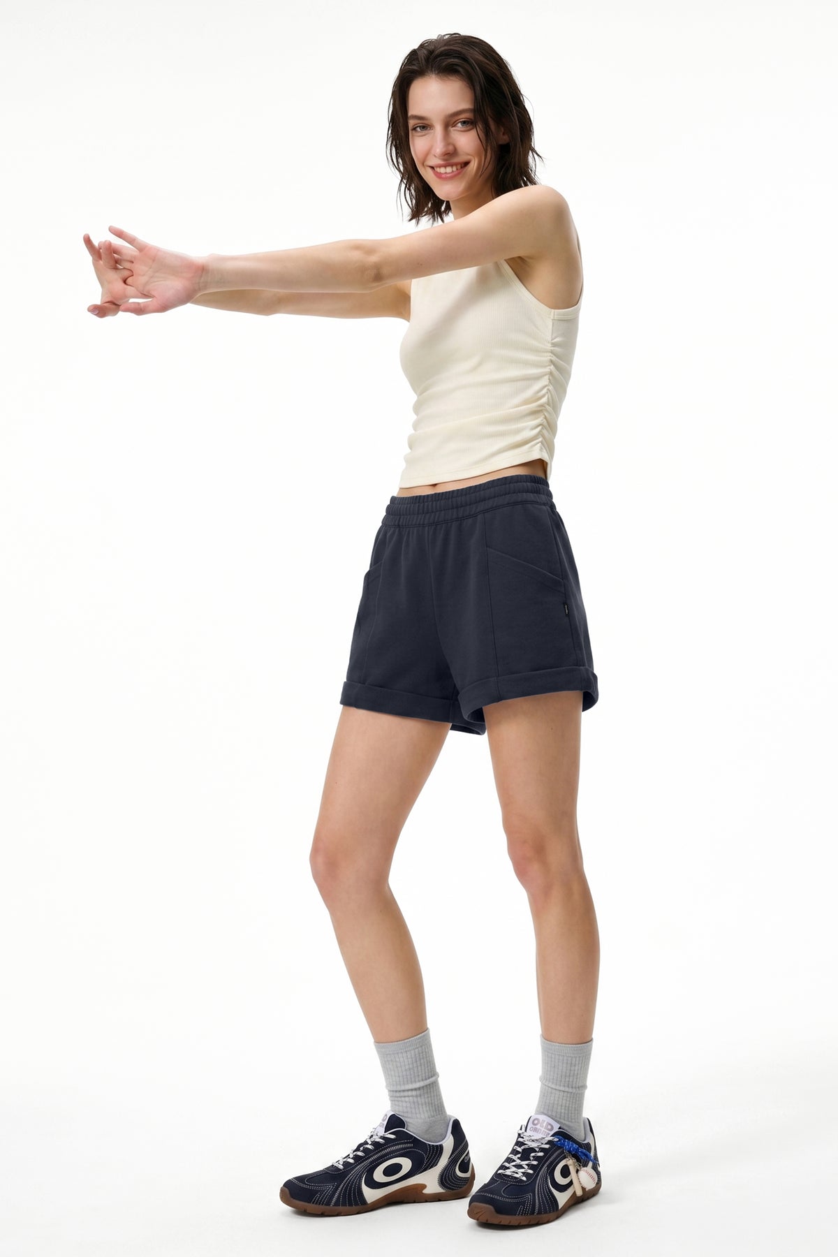 Anywhere™ Built-In Cups Stretch Ribbed Tank | Women's Sports Tank For Yoga & Daily