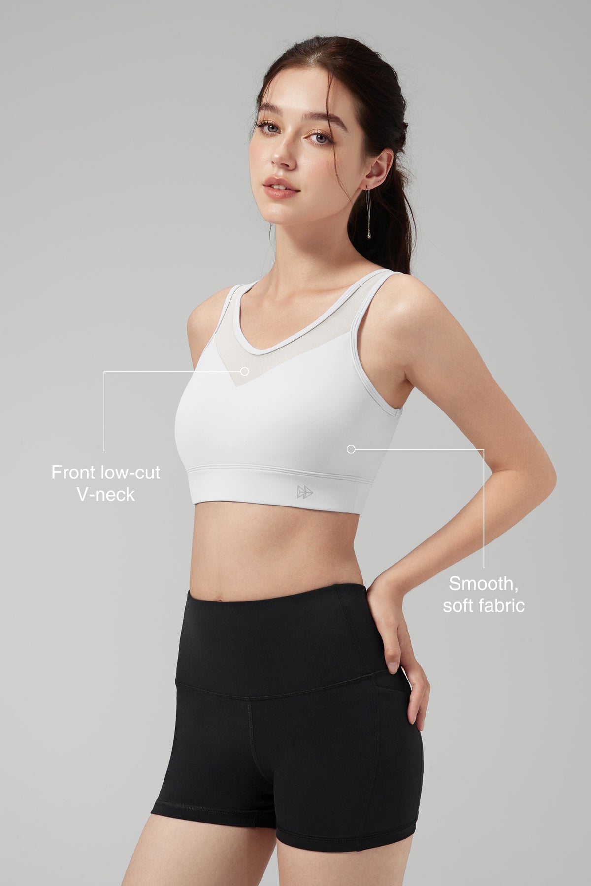 Power Front Sheer Mesh H-Back Sport-BH | Damen-Sport-BH mit starkem Halt