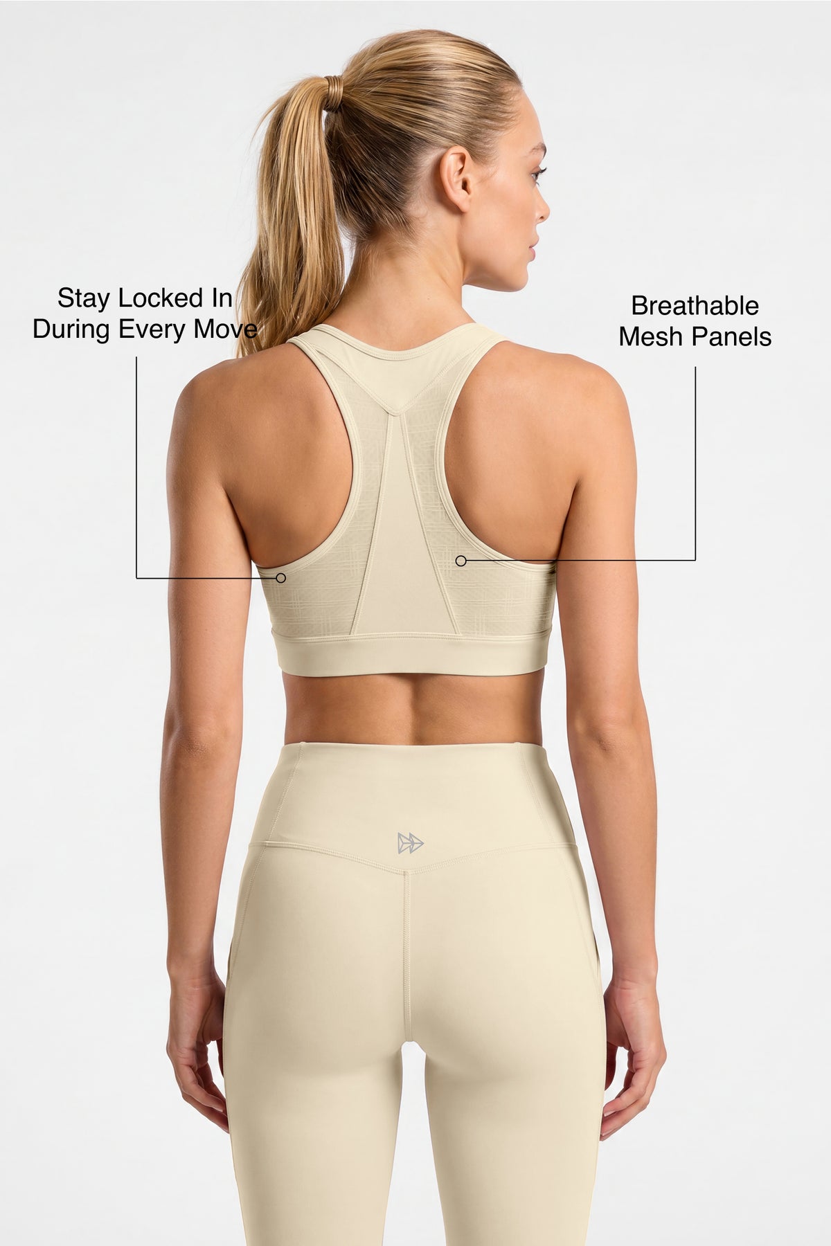 Power™ Breathable Racerback Stable High Support Sports Bra | High-Impact Support Best For Running, HIIT & Training