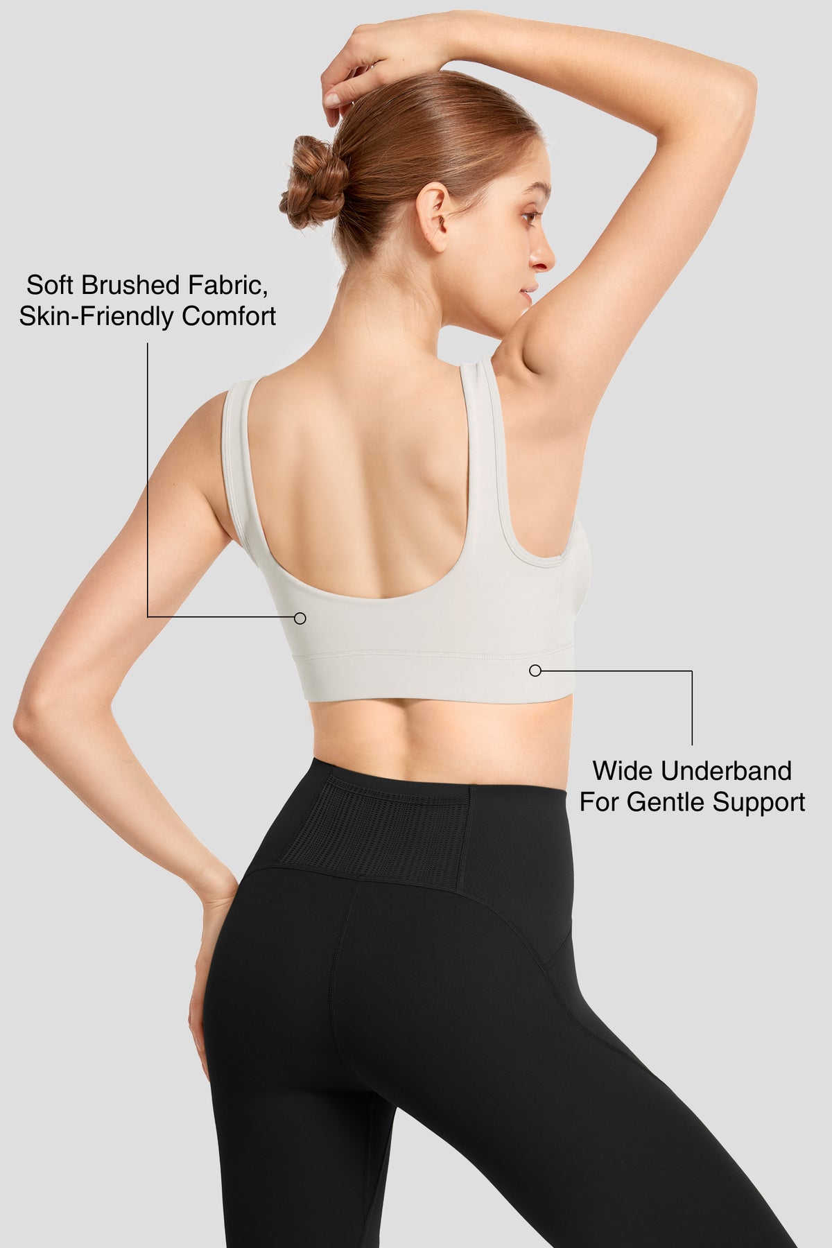 Anywhere™ V-Neck Wide Underband Sewn-In Pads Daily Bra | Women's Light Support Sports Bra