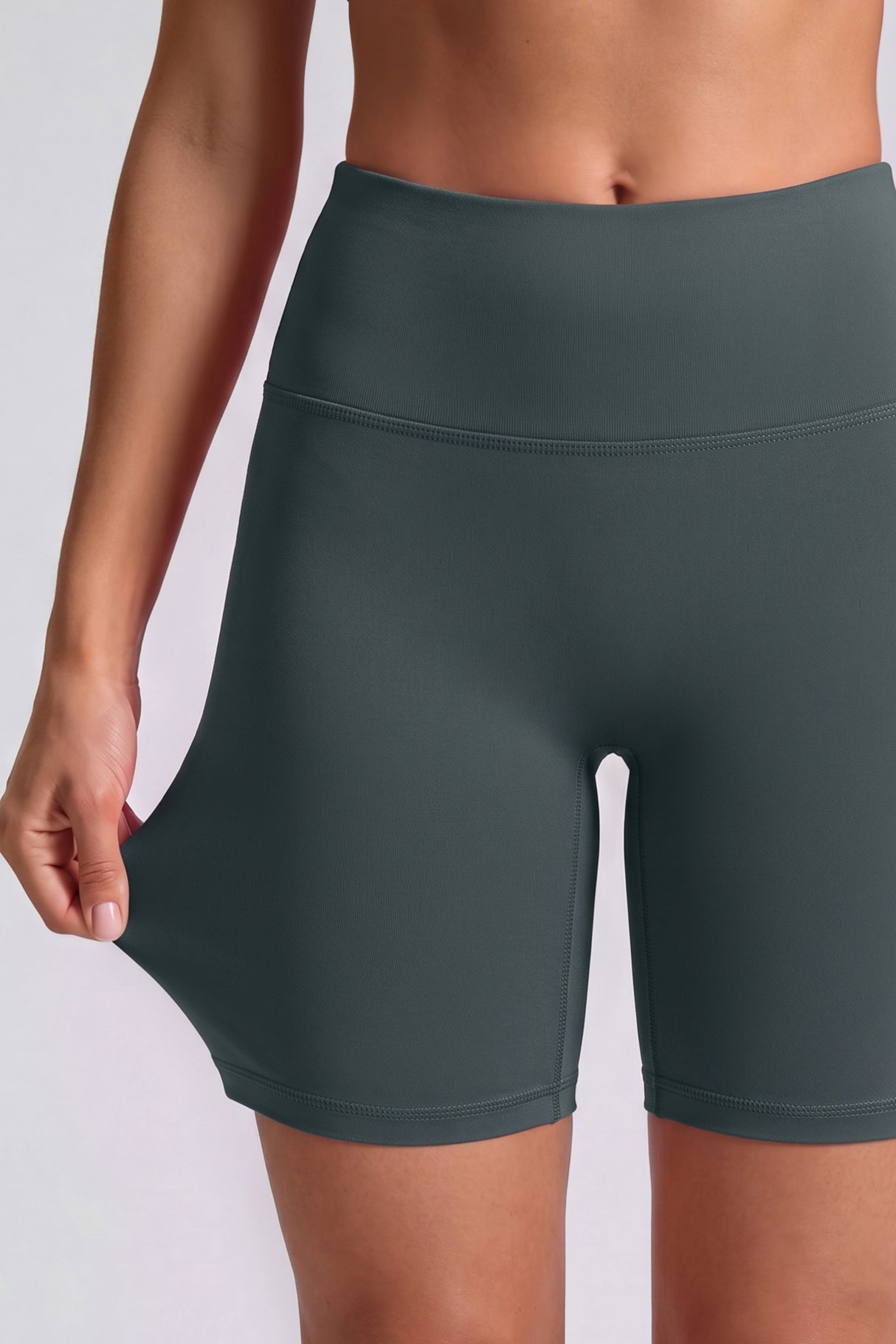 Shift™ High Rise Supportive No Front Seam Sports Shorts 6 Inches| Women's High Support Running Shorts