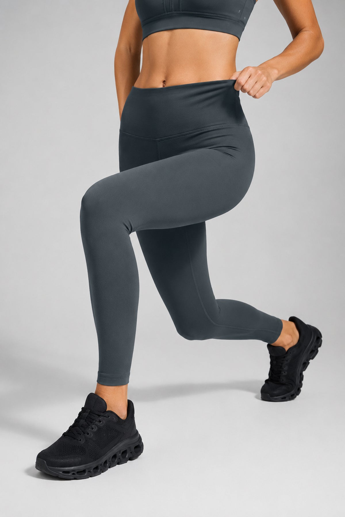 Echo löparleggings med hög midja 67 cm | Damleggings med högt stöd