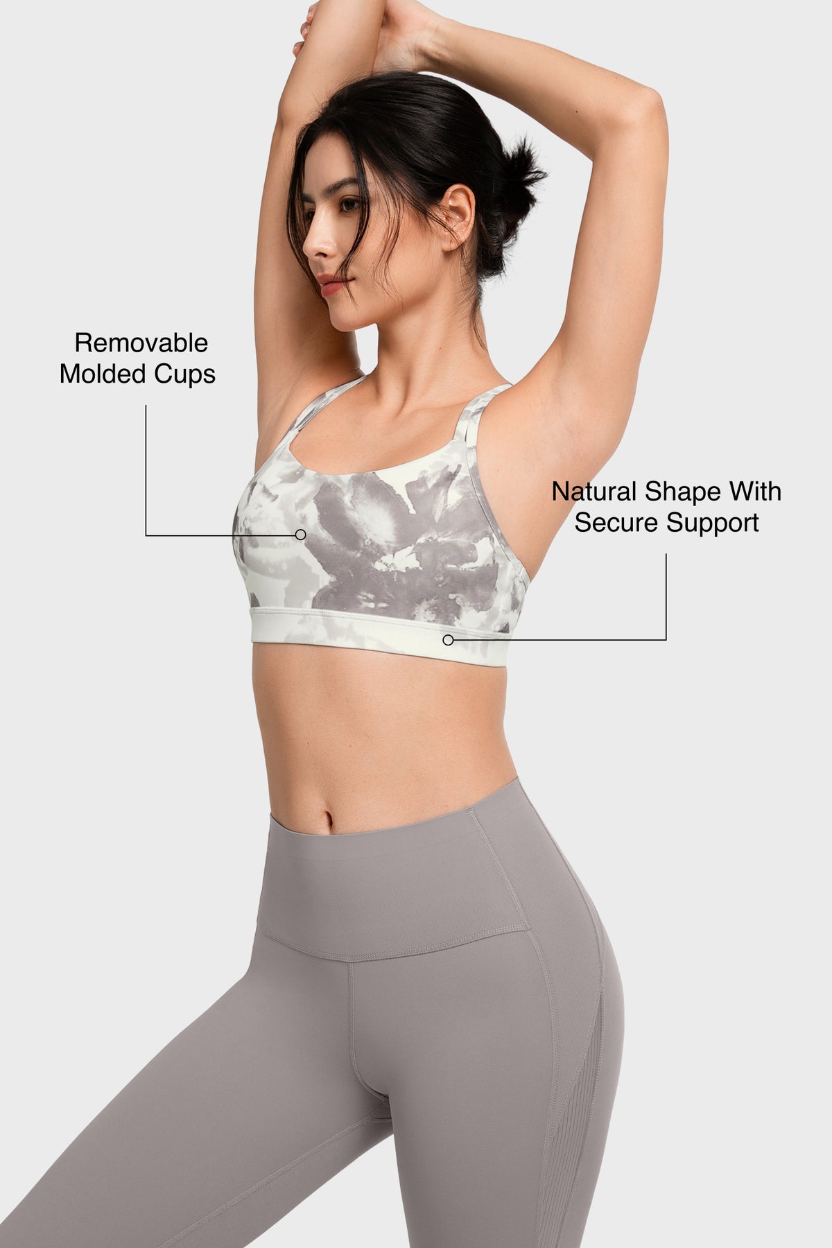 Shift™ Scoop Neckline Double Straps Padded Yoga Bra | Women's Light Support Sports Bra