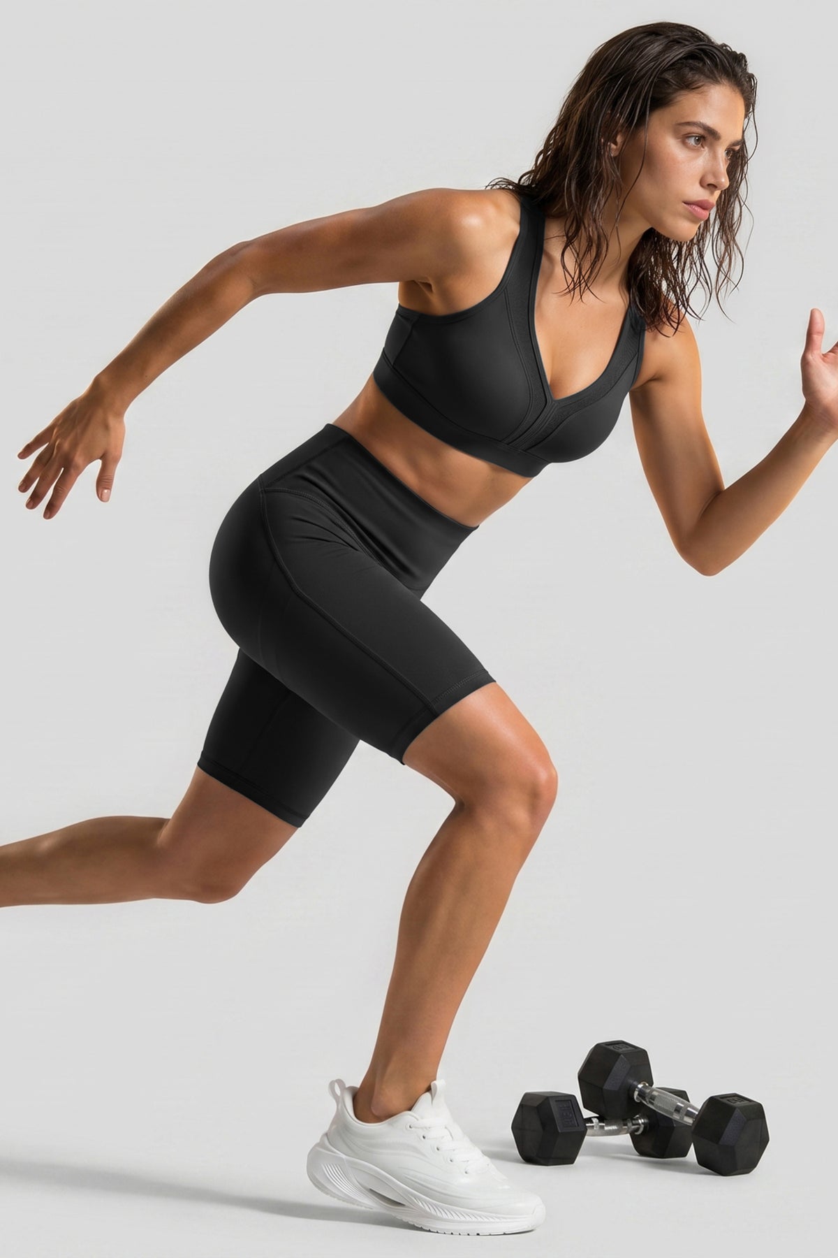 Shift™ High Rise Supportive No Front Seam Sports Shorts 6 Inches| Women's High Support Running Shorts