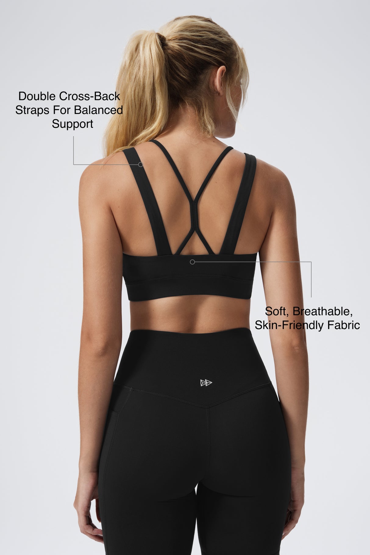 Anywhere™ Cross-back Soft Fixed Cups Yoga Bra | Women's Light Support Sports Bra Best For Yoga, HIIT