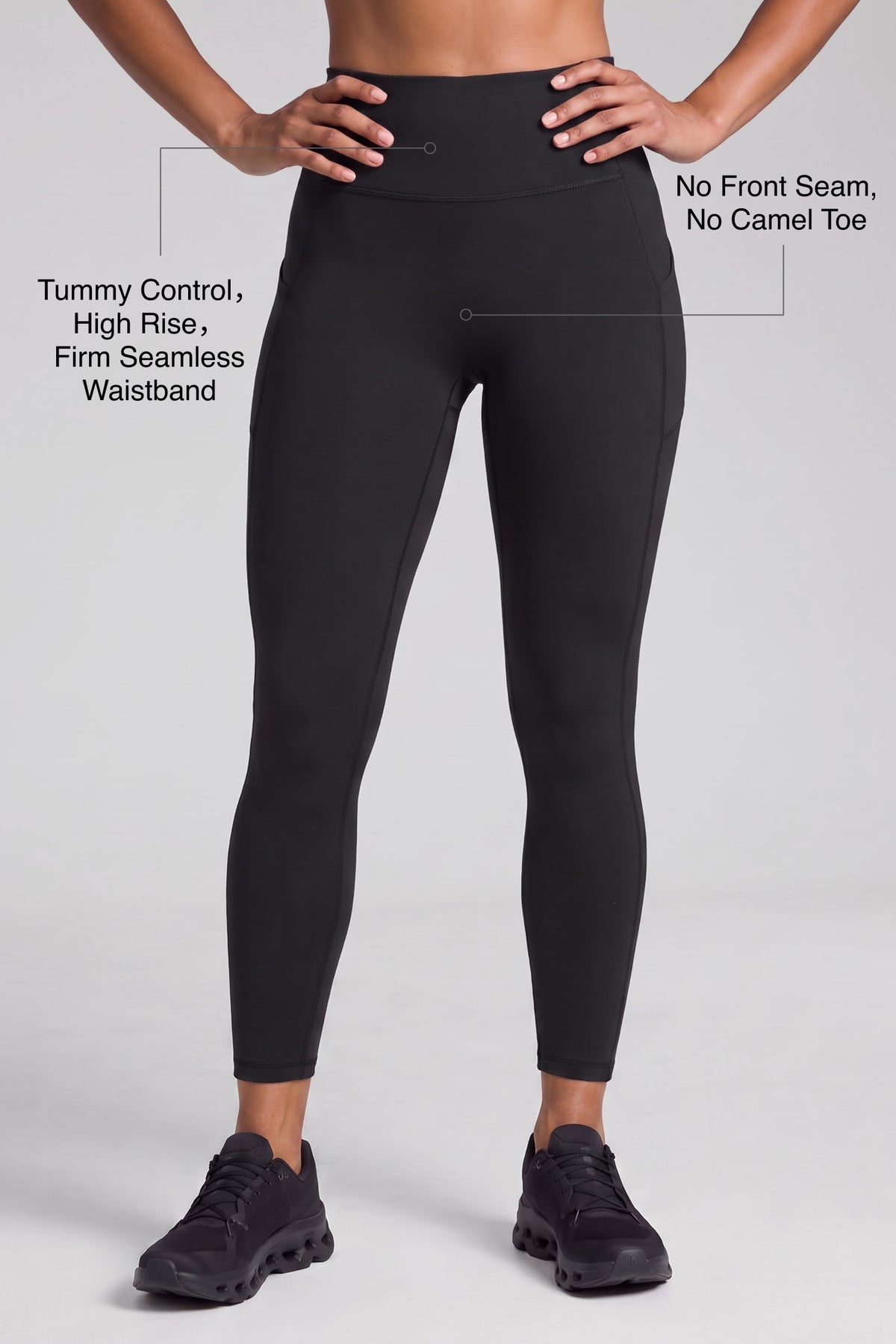 Power™ No Front Seam Legging With Side Pockets 27" | Women's High Support Leggings