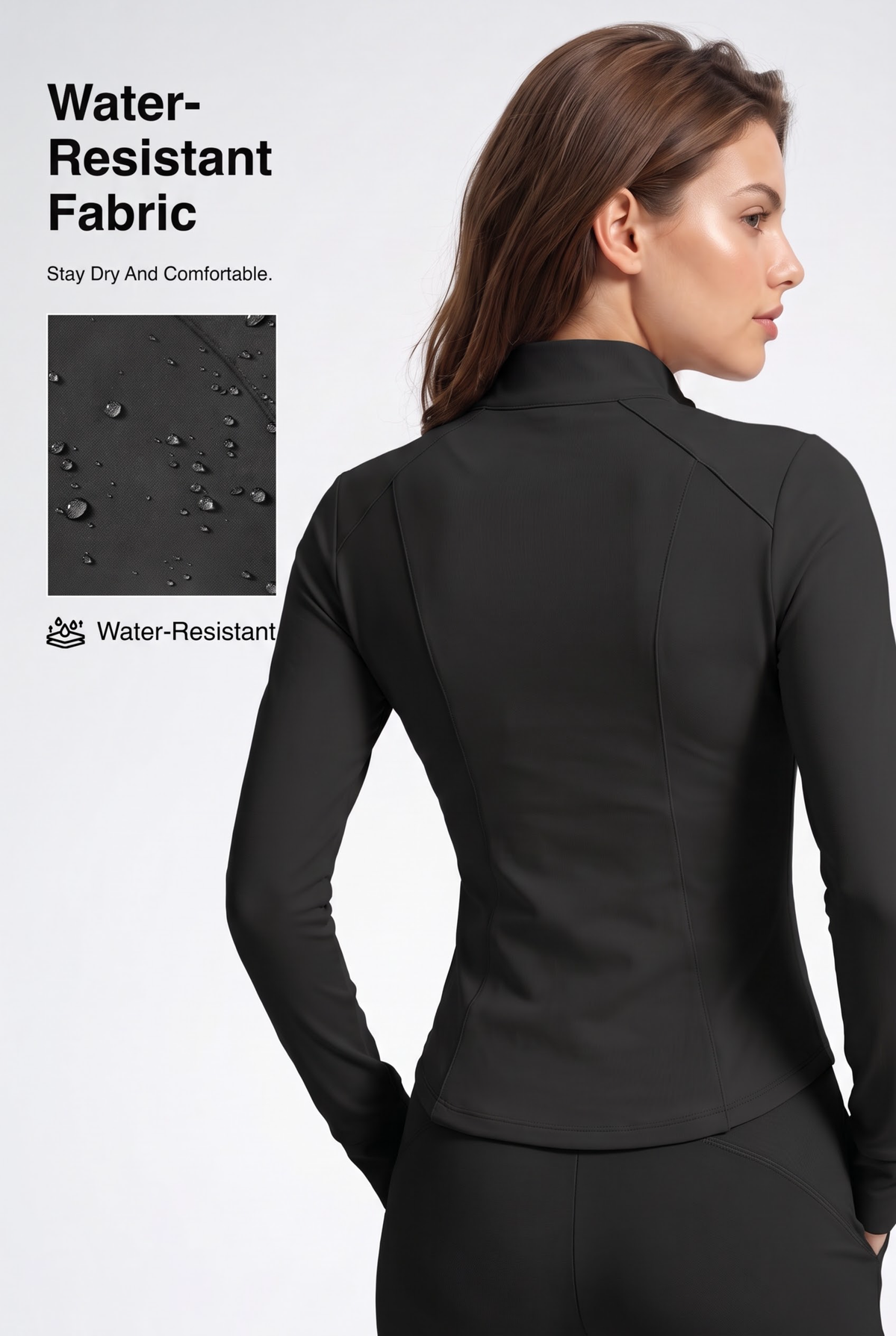Shift™ Fleece-Lined Thermal Stretch Jacket – Water-Resistant Full-Zip | Women's Sports Jacket