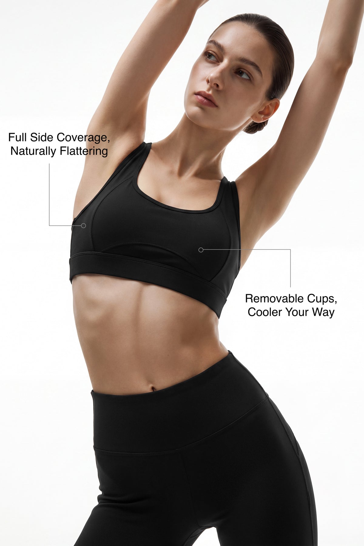 Anywhere™ Double-Strap Removable-Pad Sports Bra | Light Support with Breathable Mesh for Yoga, Pilates & Everyday Wear