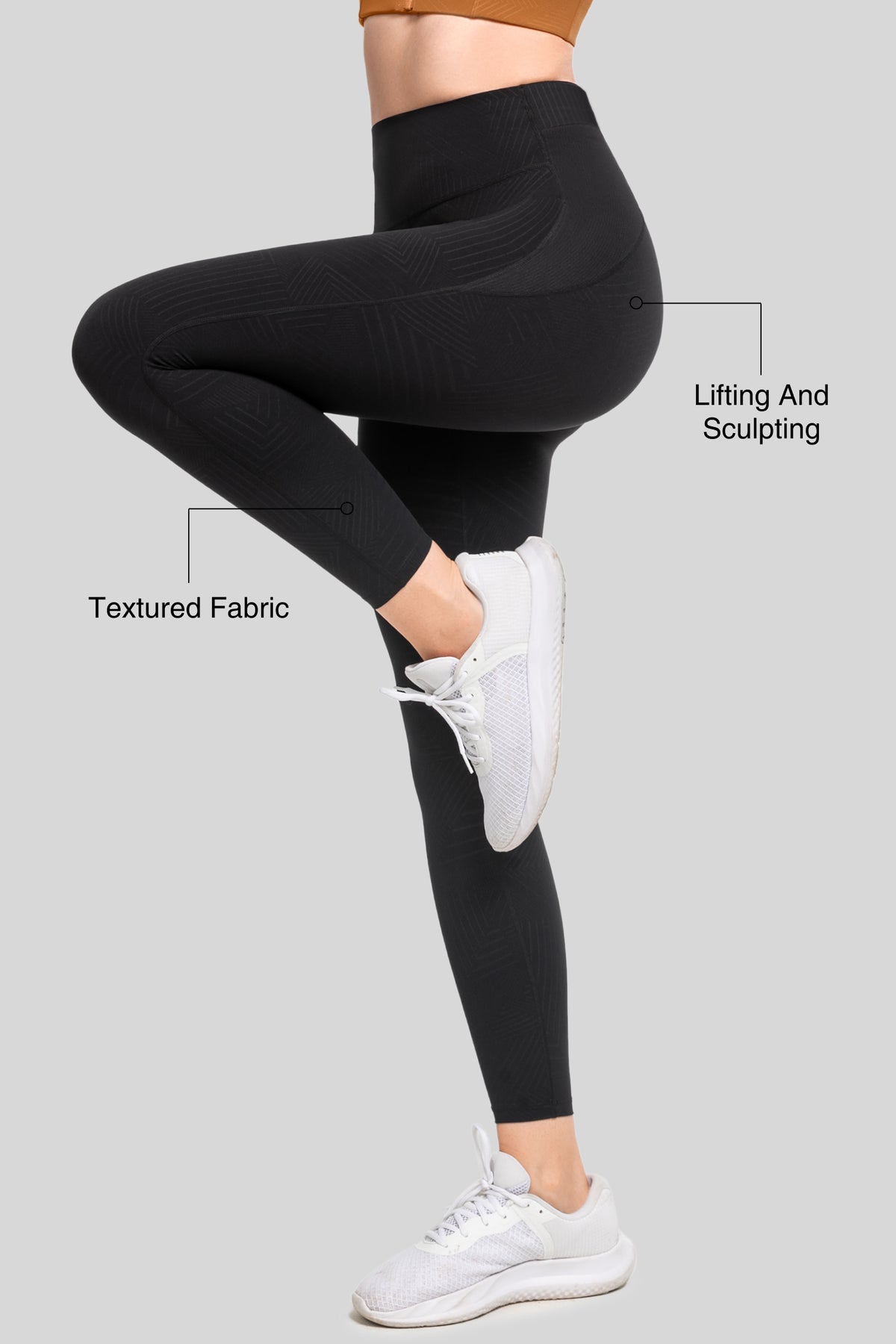Echo High-Waisted Po-Lifting-Laufleggings 26" | Damen-Leggings mit hohem Halt