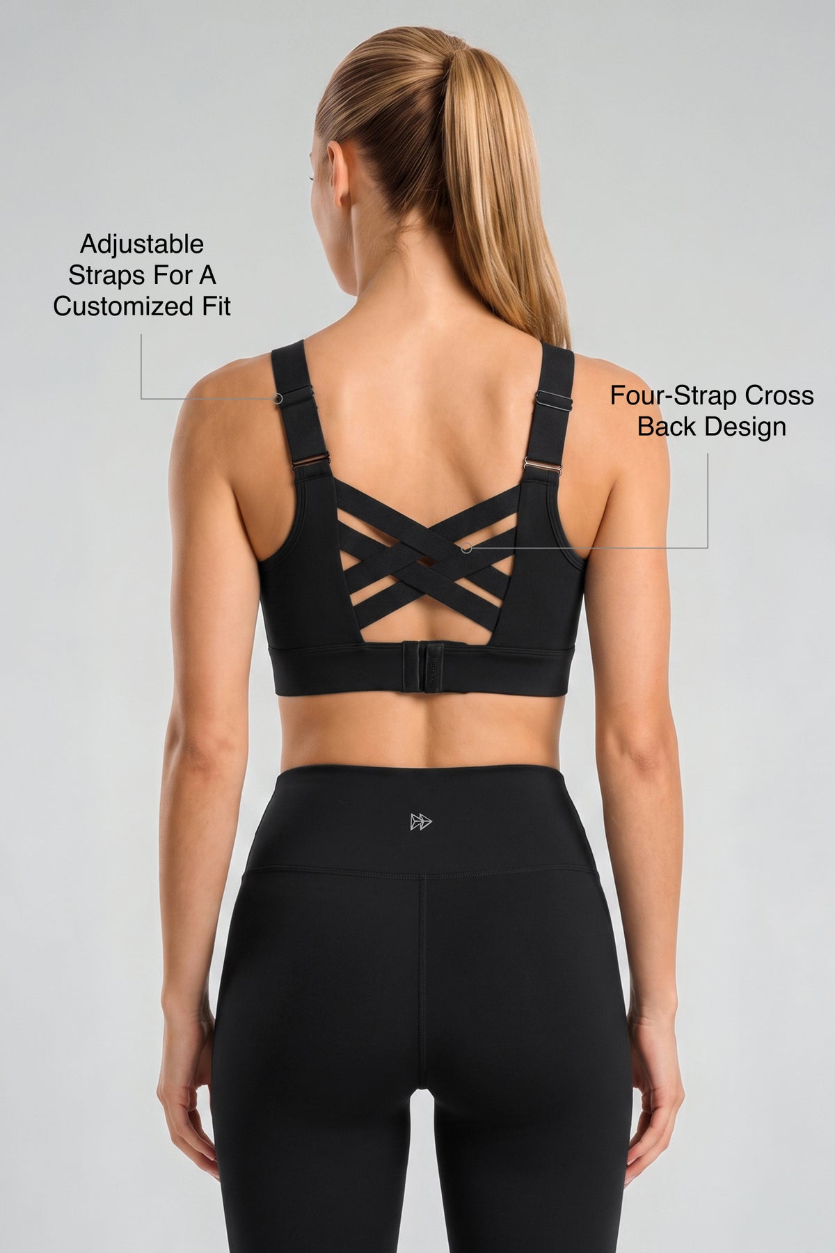 Echo™ Crisscross Adjustable-Strap Sports Bra with Mesh | Sustainable Bounce Control for Running, HIIT & Training