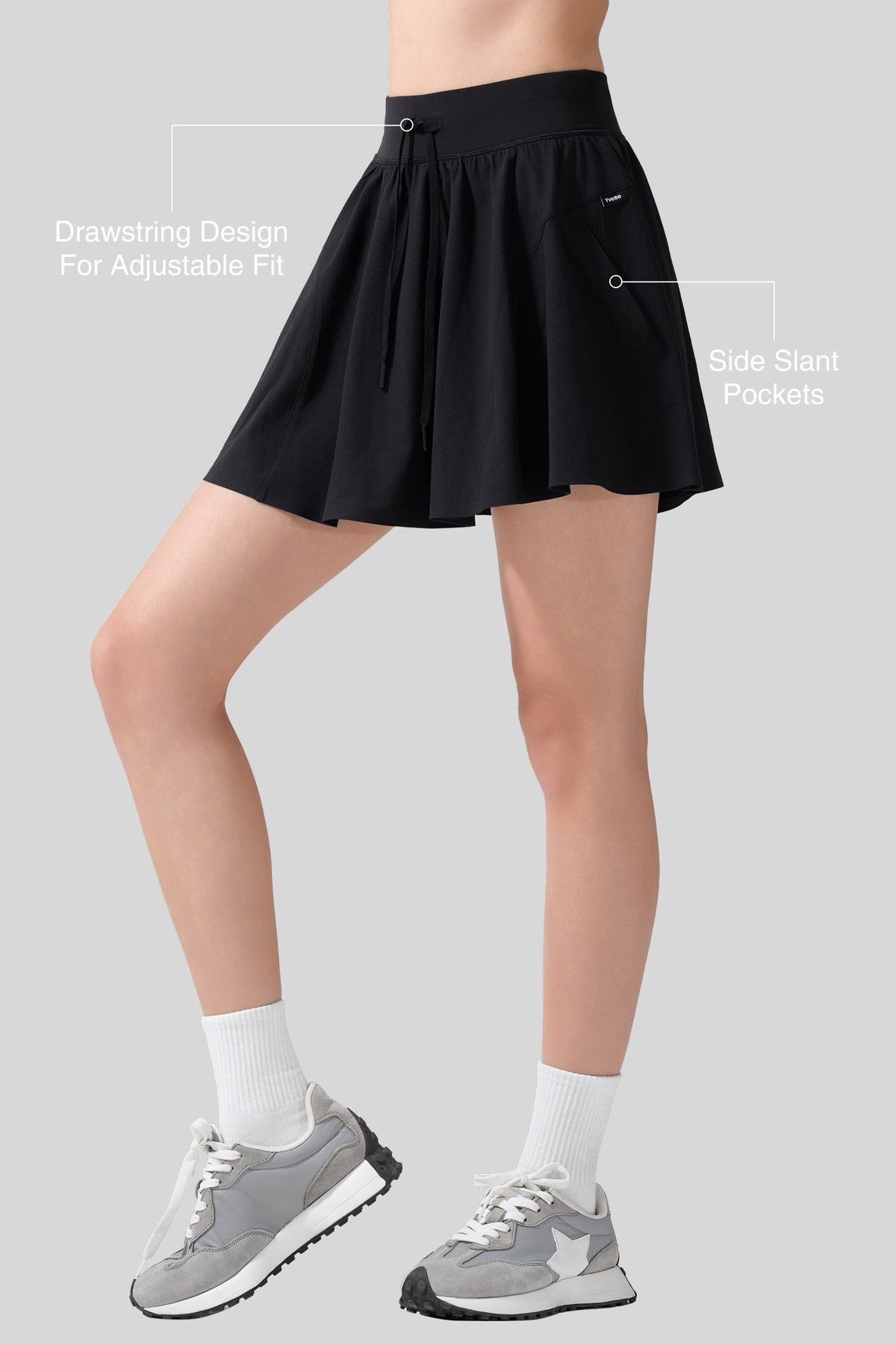 Falda deportiva superligera con textura de cuadrícula esculpida | Falda deportiva para mujer