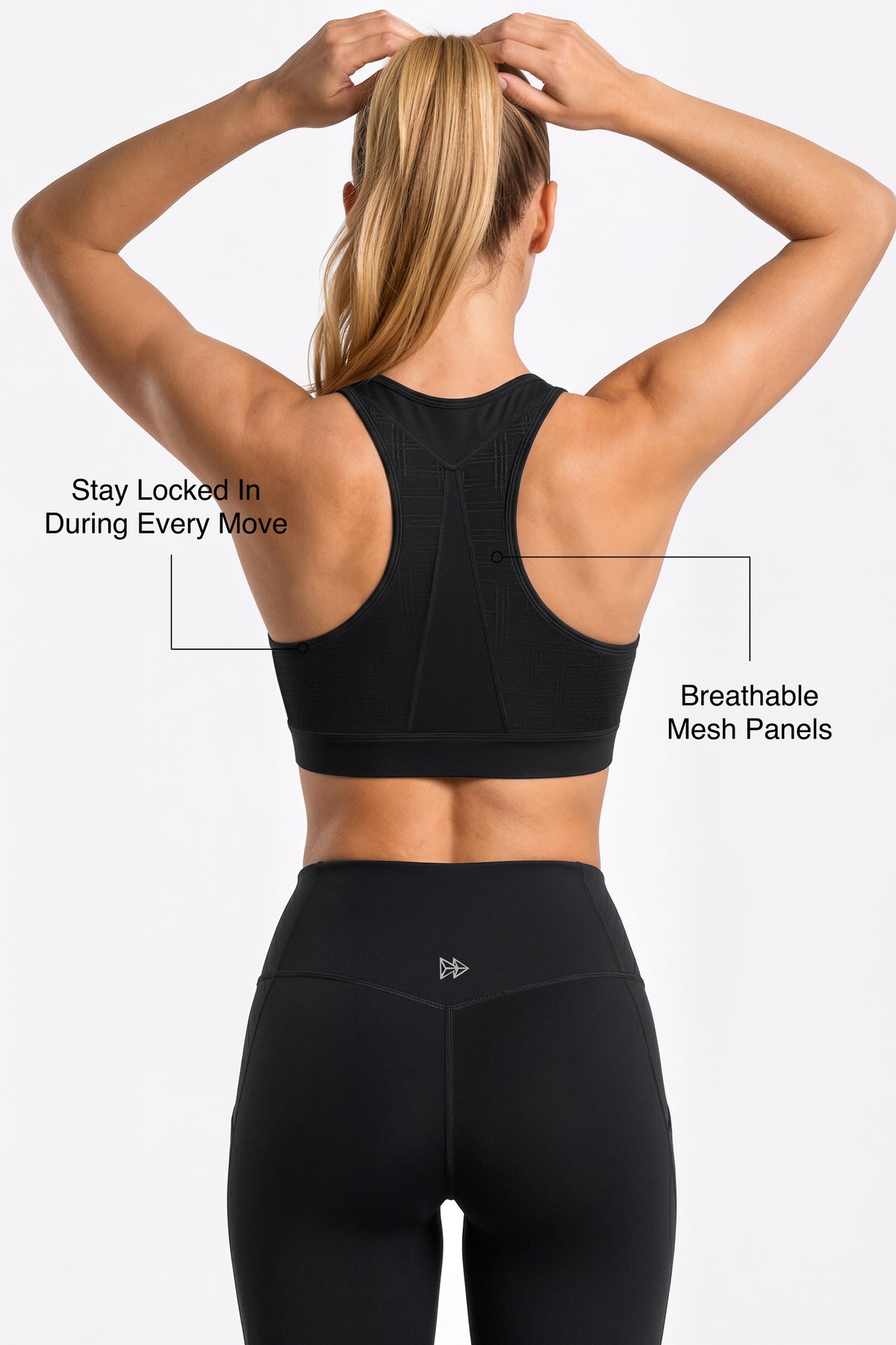 Power™ Breathable Racerback Stable High Support Sports Bra | High-Impact Support Best For Running, HIIT & Training
