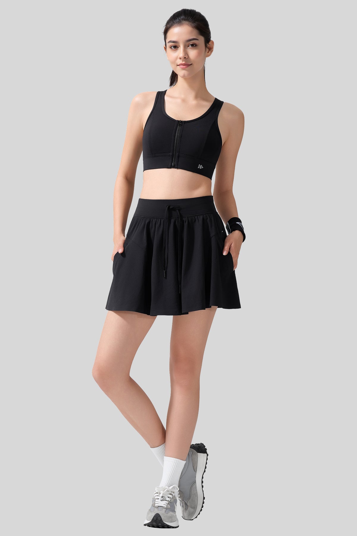 Falda deportiva superligera con textura de cuadrícula esculpida | Falda deportiva para mujer