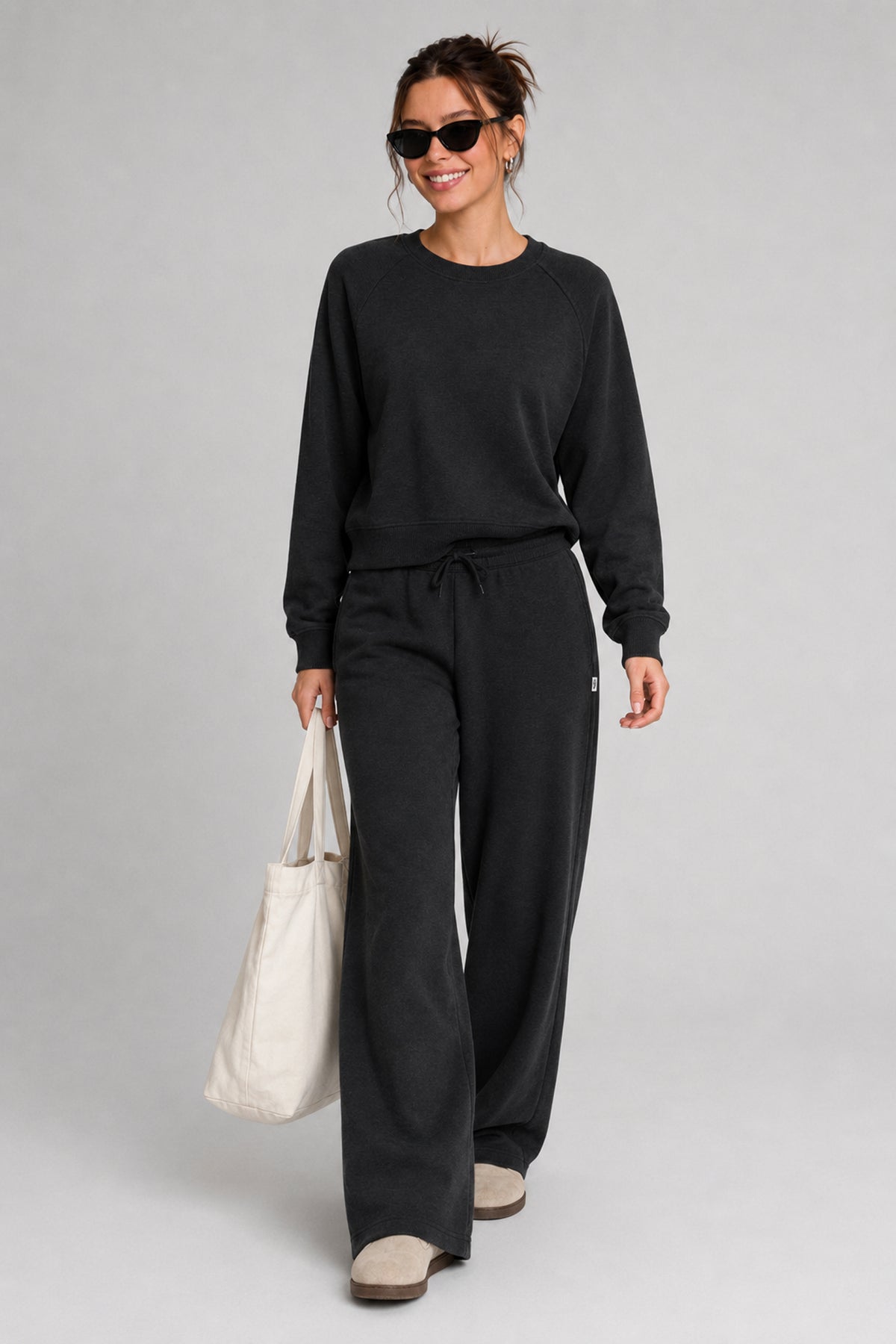 Anywhere™ Cropped Stretch Sweatshirt With Relax Fit | Women's Sports Sweatshirt