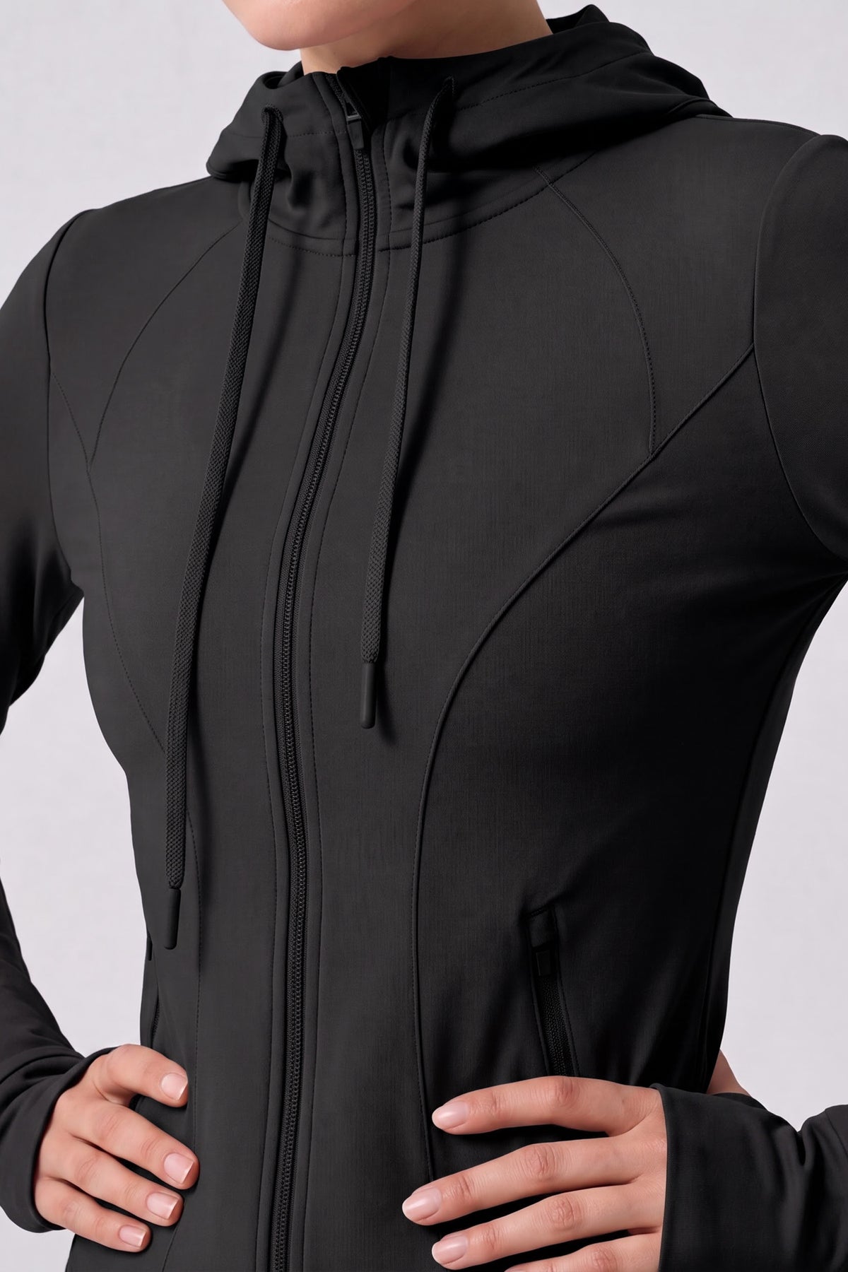 Chaqueta de forro polar elástico impermeable con cremallera completa Shift | Chaqueta deportiva para mujer