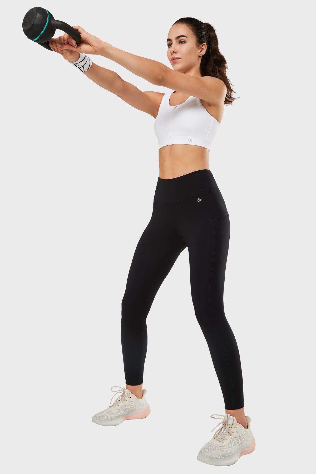 Figurformende Fitness-Leggings mit hoher Taille, 26,5/28 Zoll | Damen-Leggings mit hohem Halt