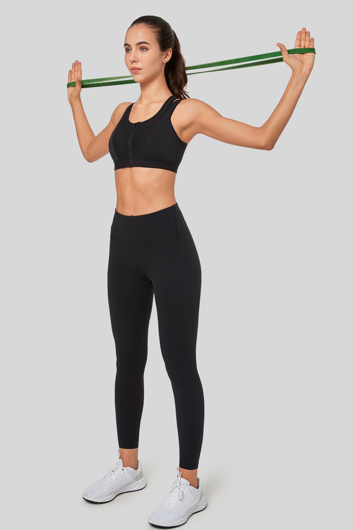 Enfold Zip Mesh Racerback gepolsterter Lauf-BH | Sport-BH mit starkem Halt für Damen