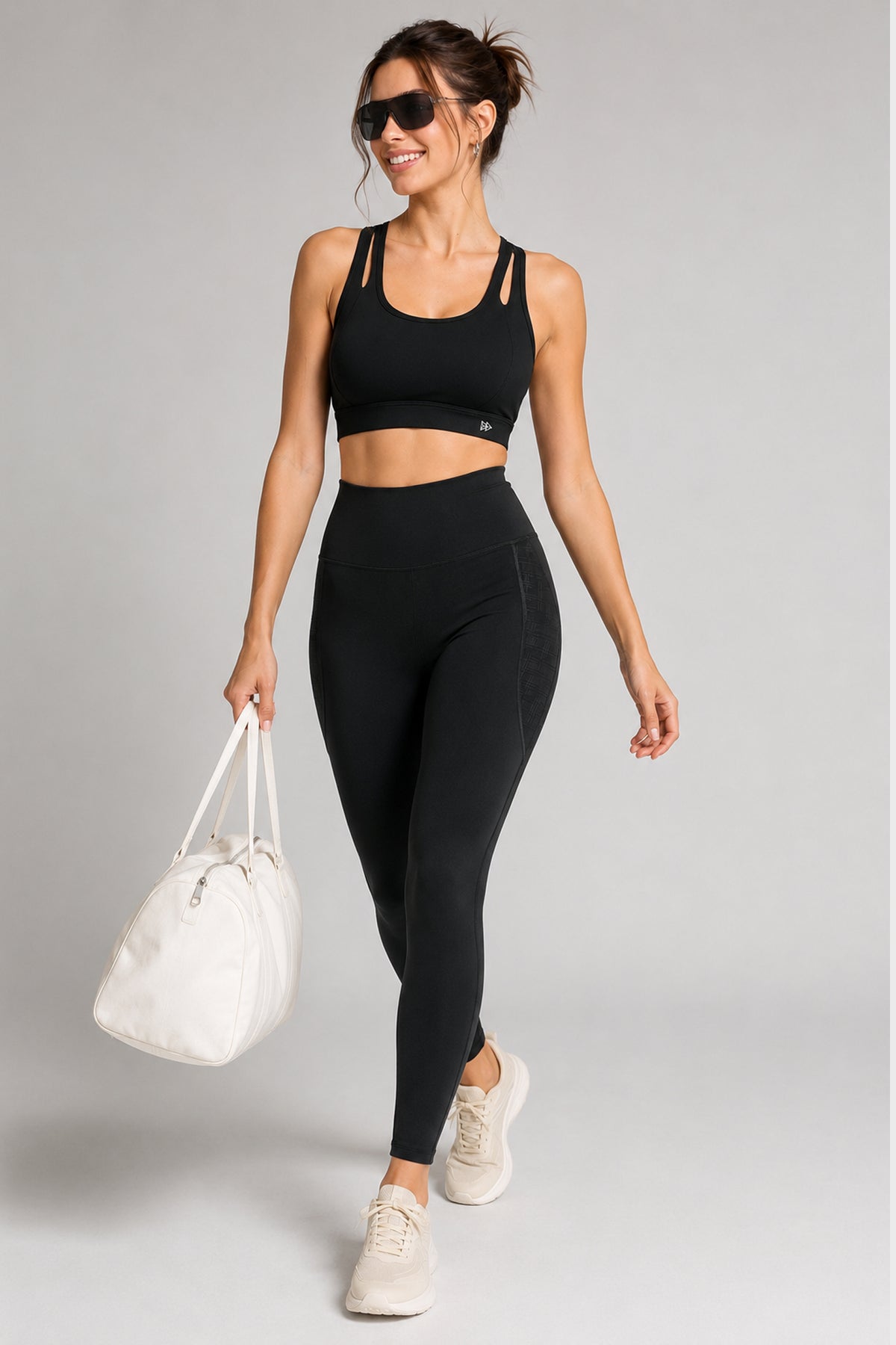 Shift™ Double-Strap With Less Pressure Full Coverage Mesh Back Sports Bra | Women's Light Support Sports Bra Best For Yoga, HIIT