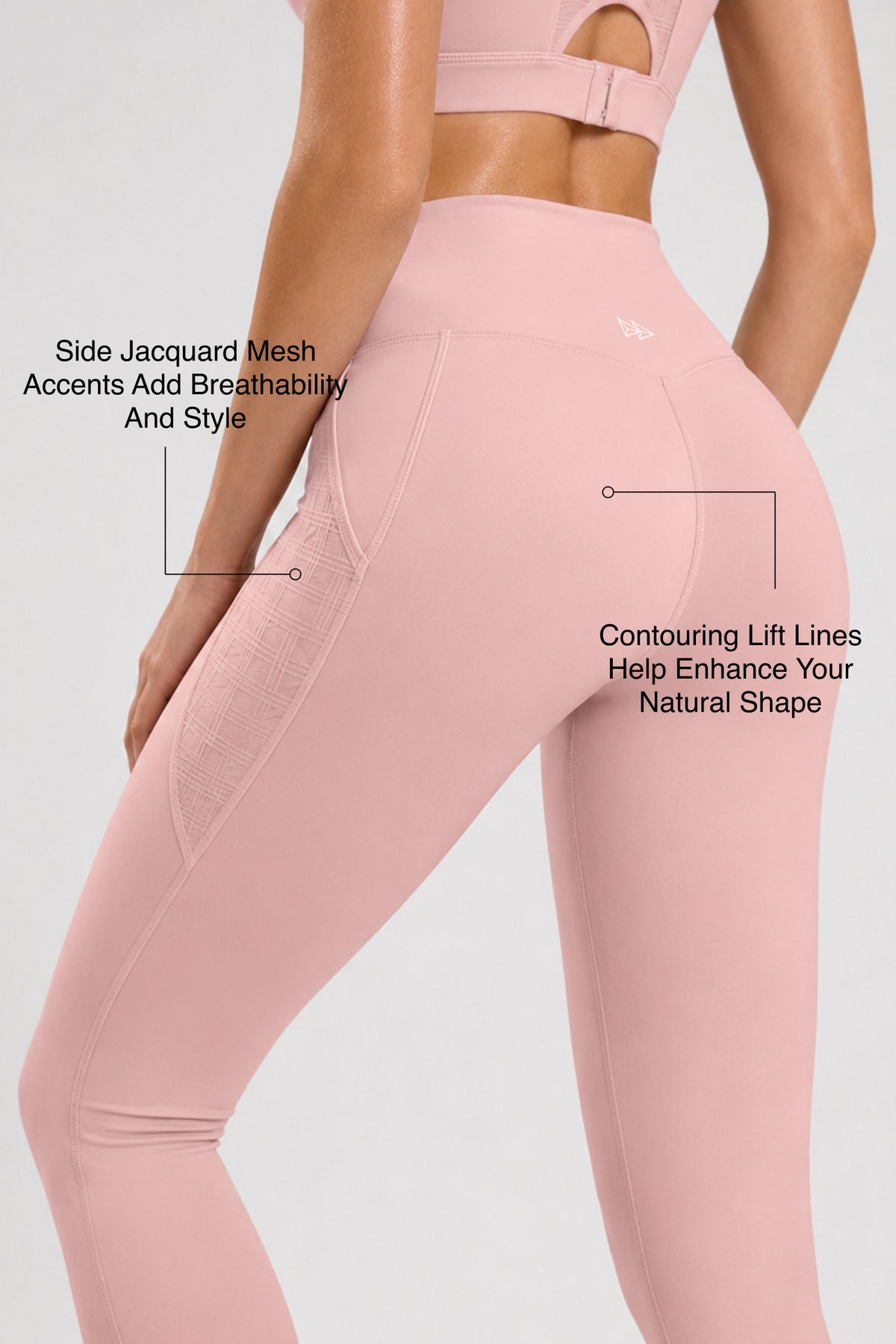 Power™ High Rise No Front Seam Breathable Mesh Running Leggings 25 Inches | Women's High Support Leggings