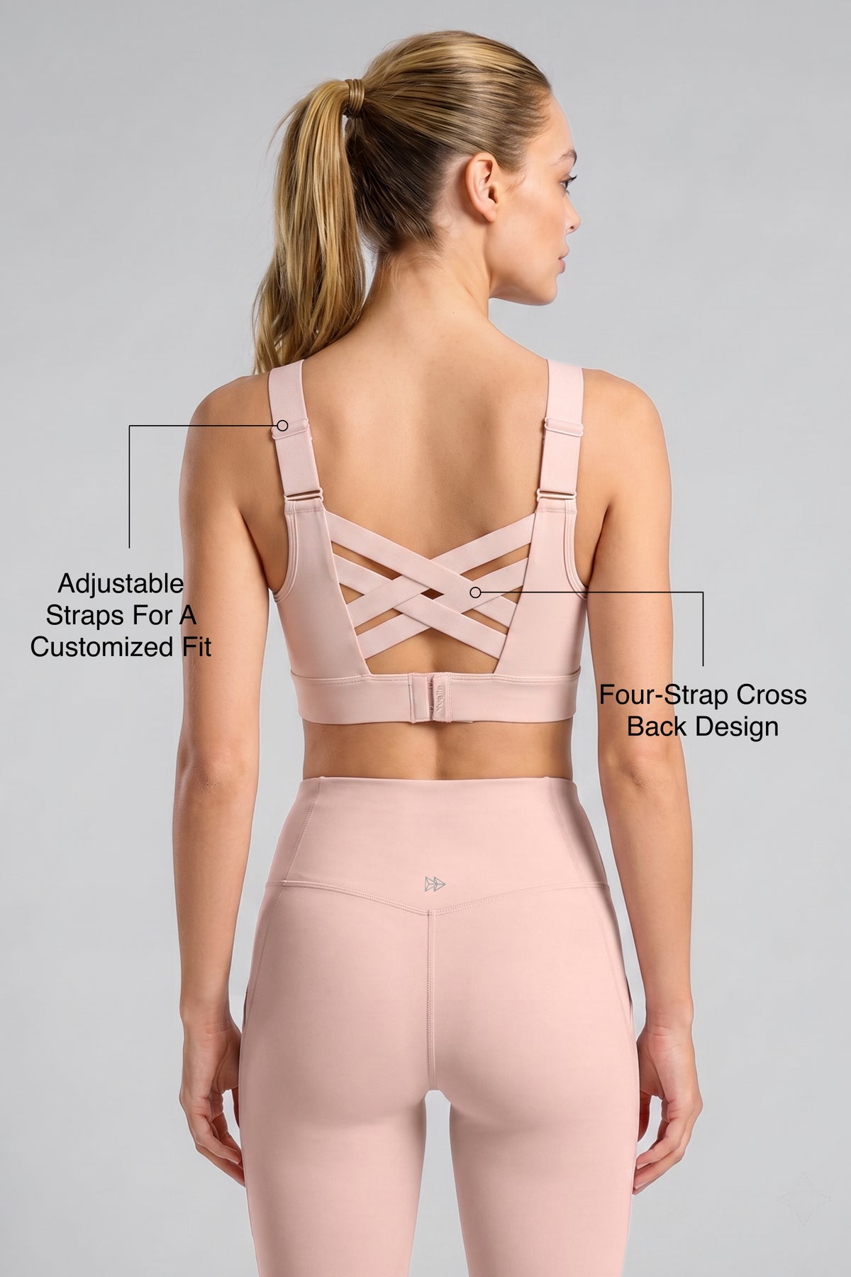Echo™ Crisscross Adjustable-Strap Sports Bra with Mesh | Sustainable Bounce Control for Running, HIIT & Training