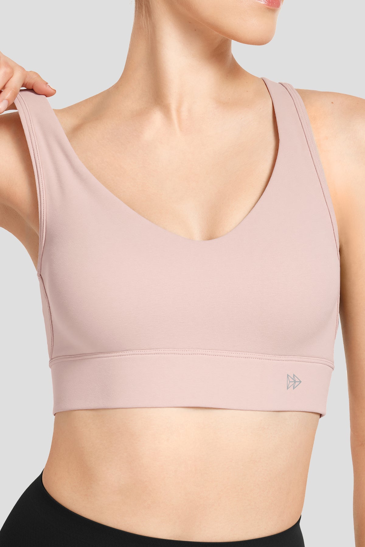 Anywhere™ V-Neck Wide Underband Sewn-In Pads Daily Bra | Women's Light Support Sports Bra
