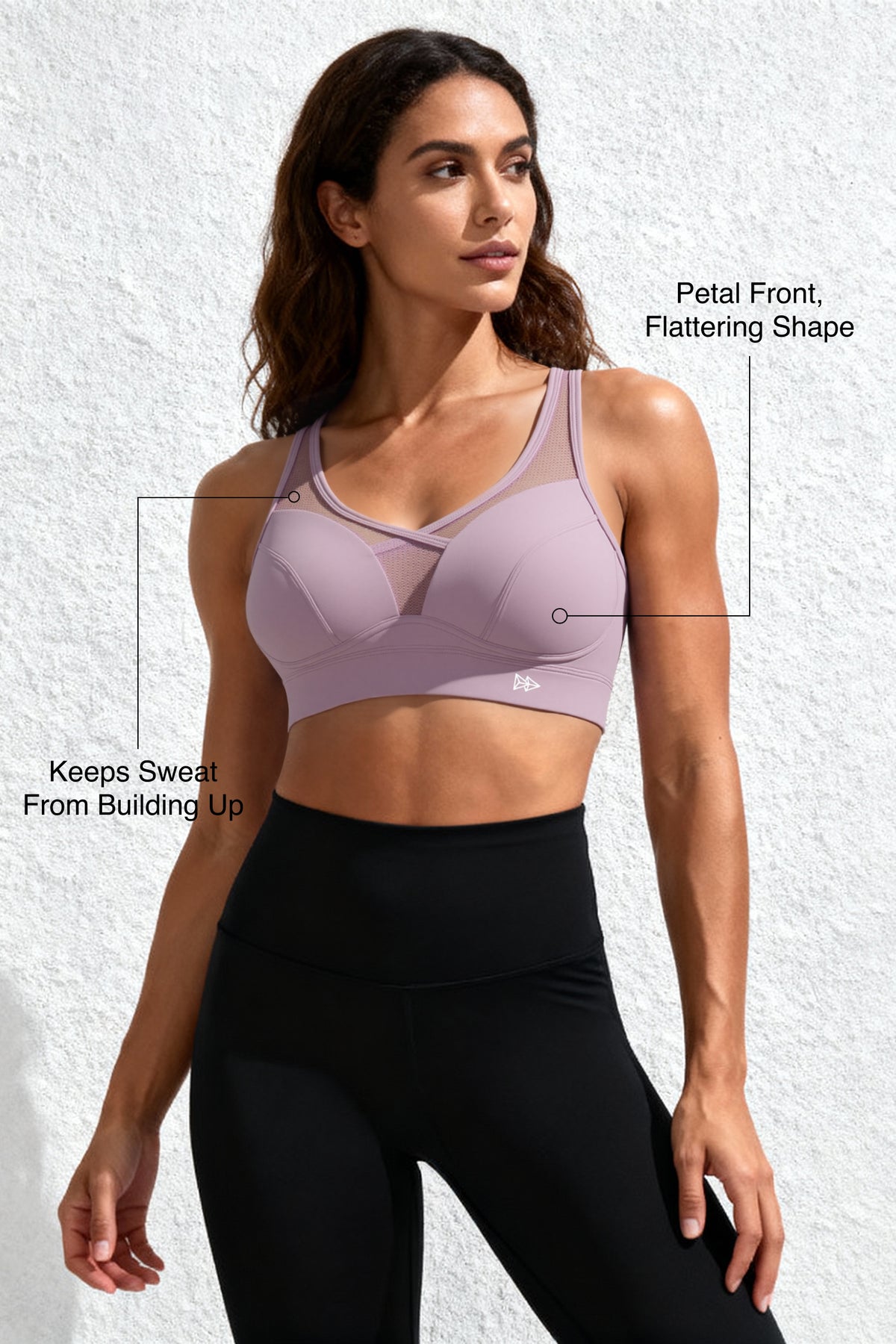 Reggiseno sportivo regolabile in rete Shift Petal Style | Reggiseno sportivo da donna con supporto medio