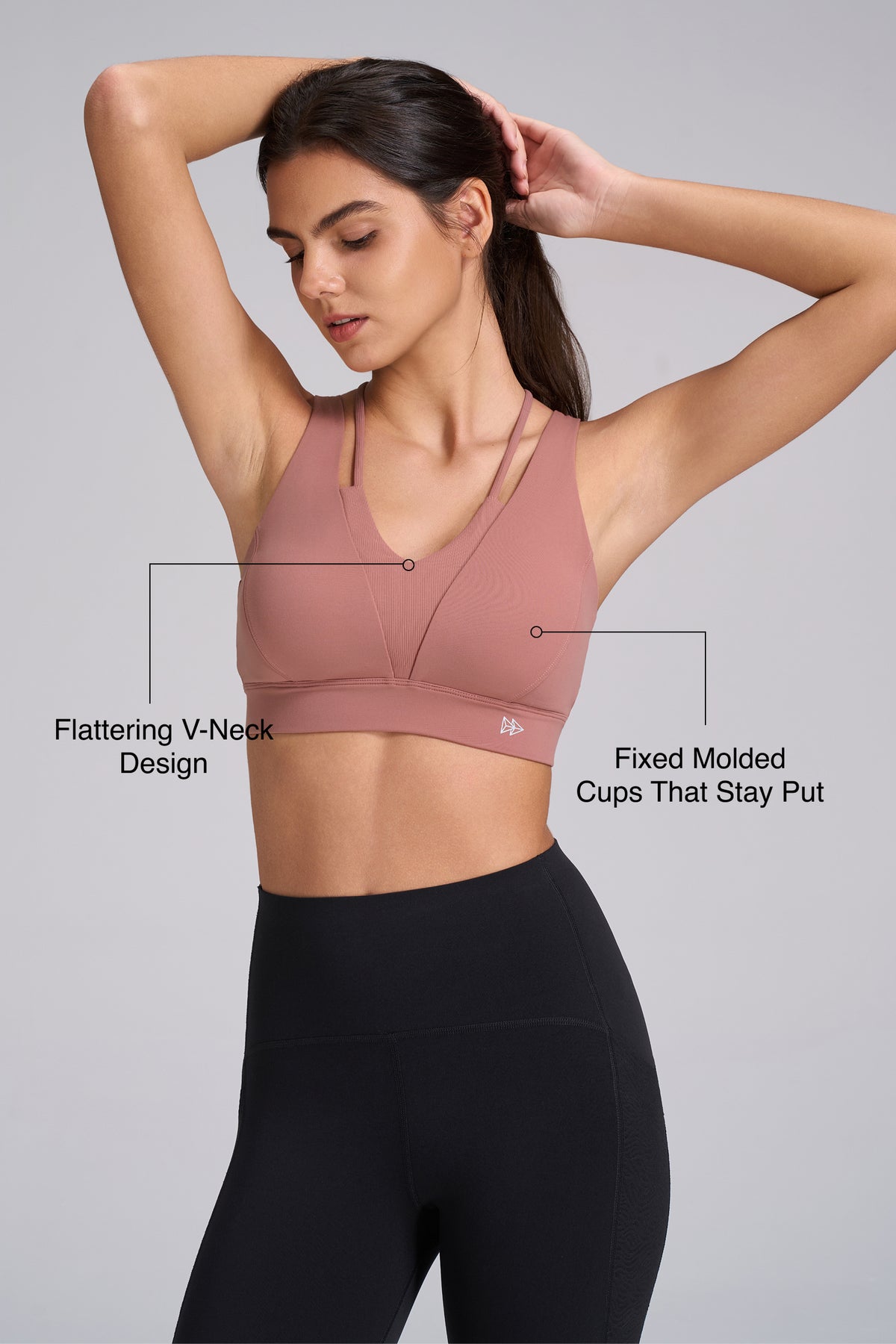 Anywhere™ Cross-back Soft Fixed Cups Yoga Bra | Women's Light Support Sports Bra Best For Yoga, HIIT