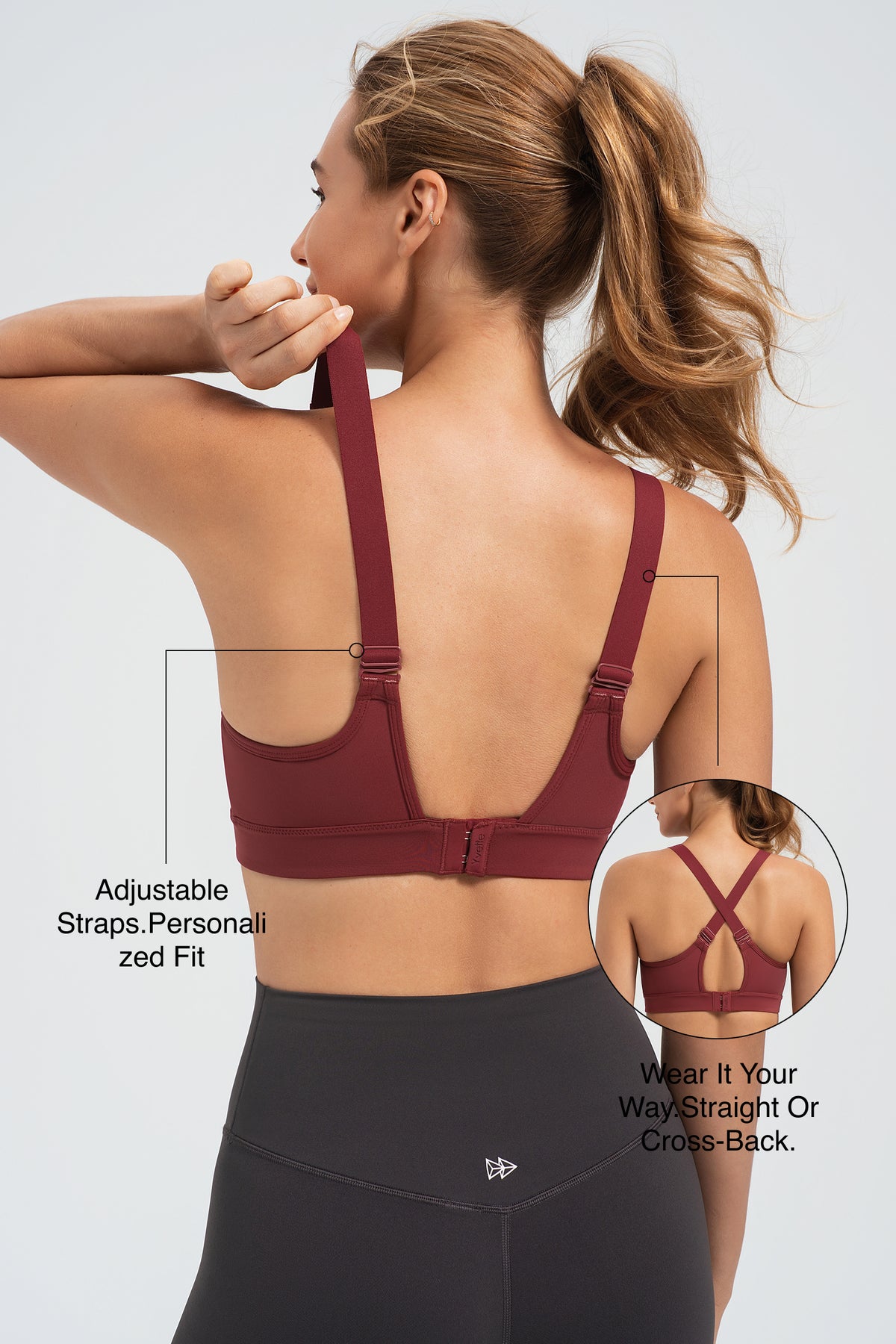 Power? Adjustable Two Style Running Bra | Women's High Support Sports Bra