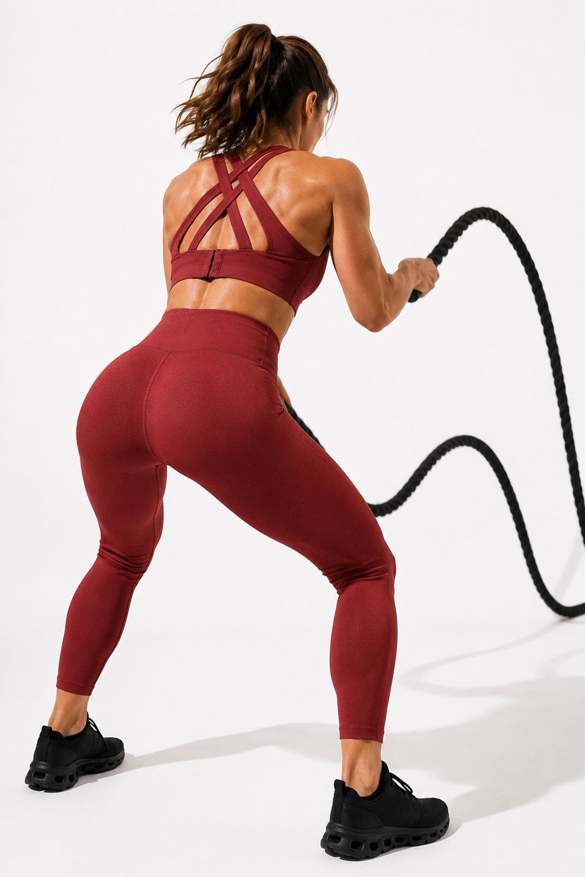 Reggiseno da corsa imbottito Power Cross Back | Reggiseno sportivo ad alto sostegno da donna
