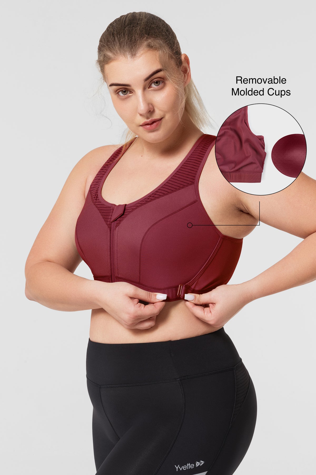 Power™ Zip Front Adjustable High Support Sports Bra | Women's High Support Sports Bra