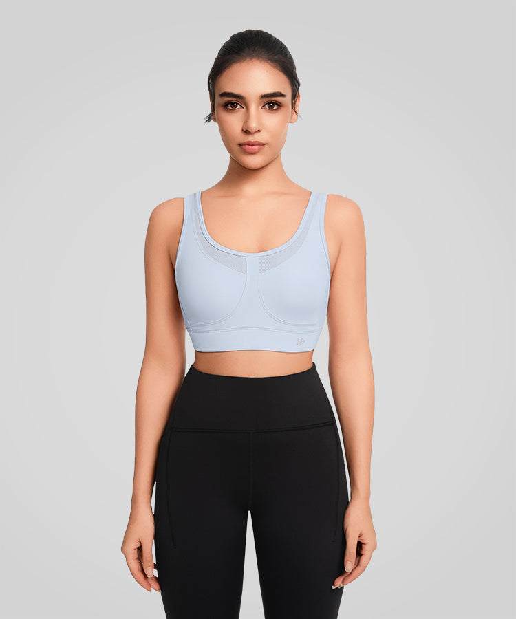 Reggiseno da corsa imbottito traspirante Power Cross Back | Reggiseno sportivo ad alto sostegno da donna