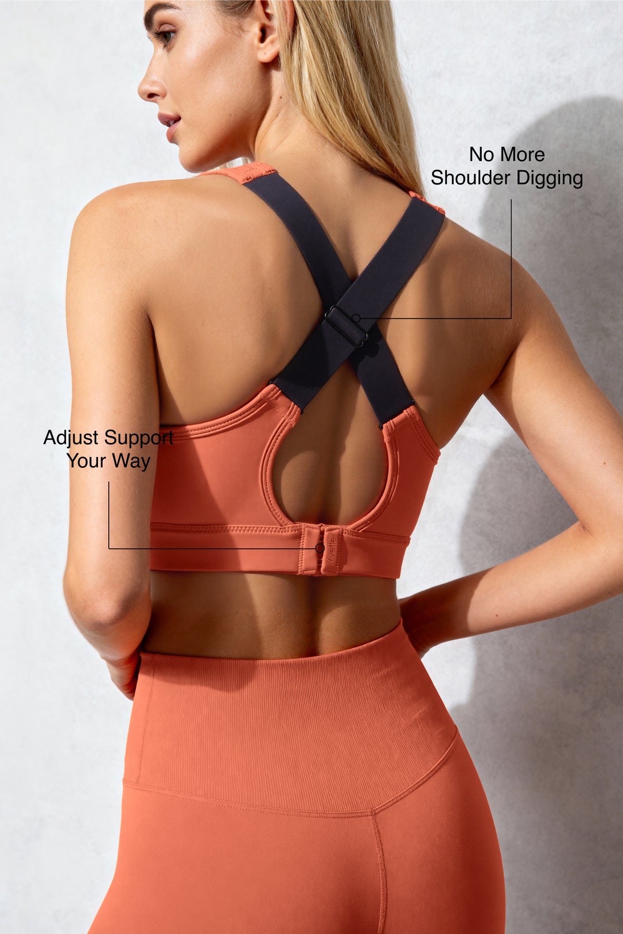 Power™ Adjustable Straps Cross-Back Sports Bra | High-Impact Bounce Control Without Flattening for Running, HIIT & Training