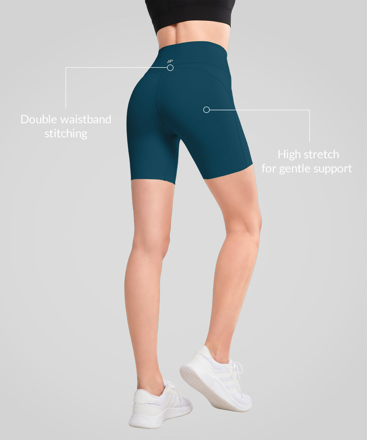 Shift™ Stretchy Soft Double Seam Shorts 8"| Women's High Support Running Shorts