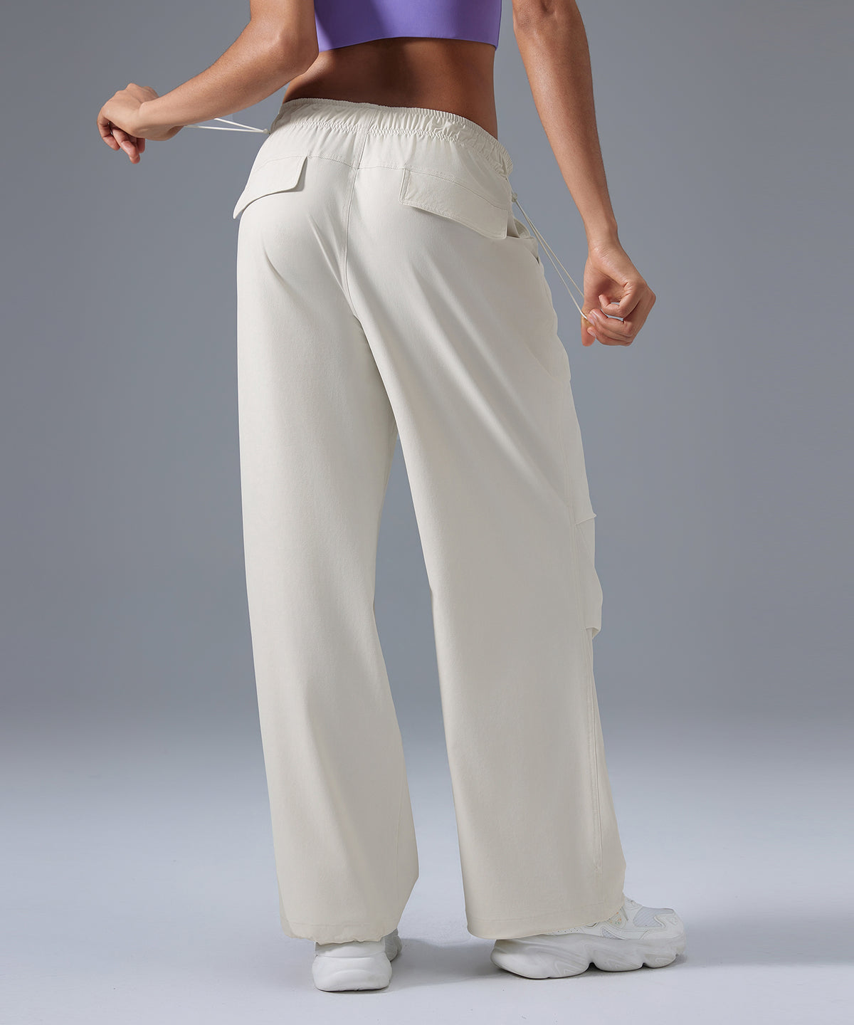 Elastic Waistband Cooling Cargo Pants with Pockets 28"| Women's Light Support Pants