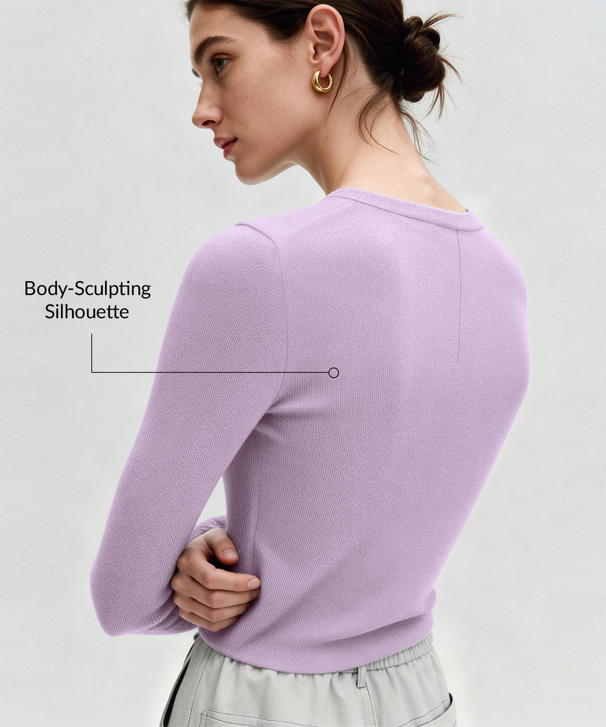 Anywhere™ Casual Half-Button Collar Long Sleeve Shirt | Women's Long Sleeve T-shirt