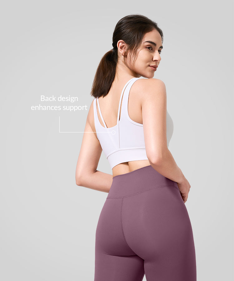 Sujetador deportivo Anywhere con escote redondo y costuras mínimas | Sujetador deportivo de sujeción ligera para mujer