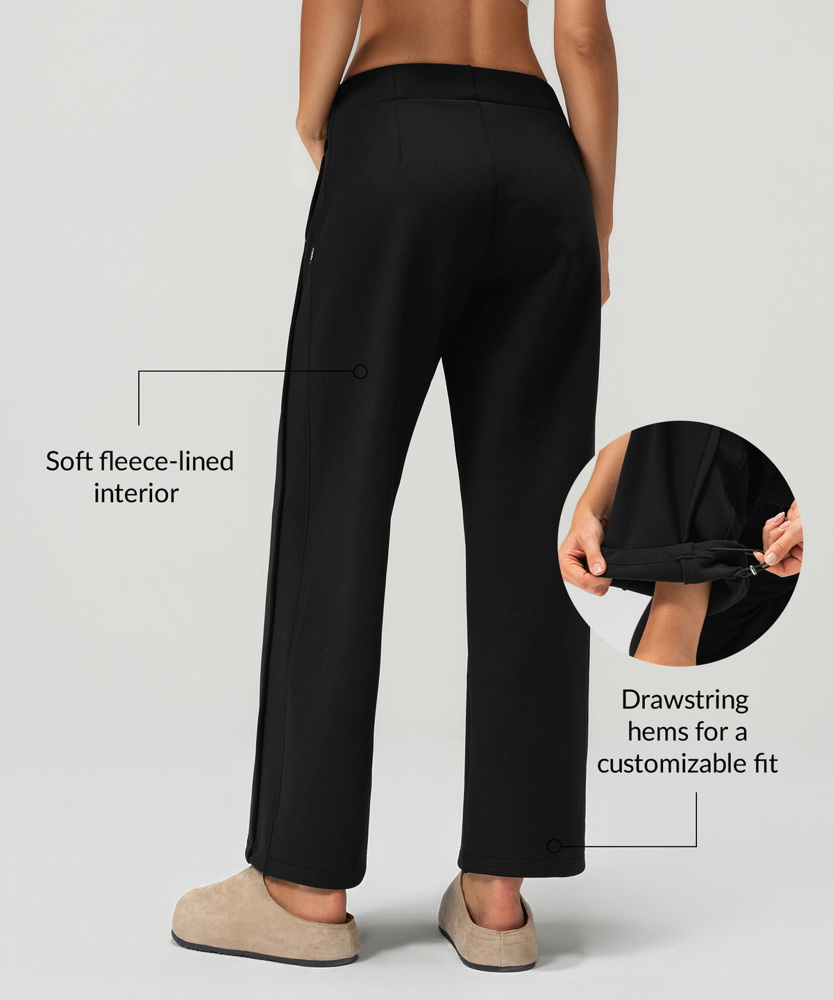 Anywhere™ Cozy Fleece-Lined Adjustable Pants 29 Inch | Women's Sports Pants