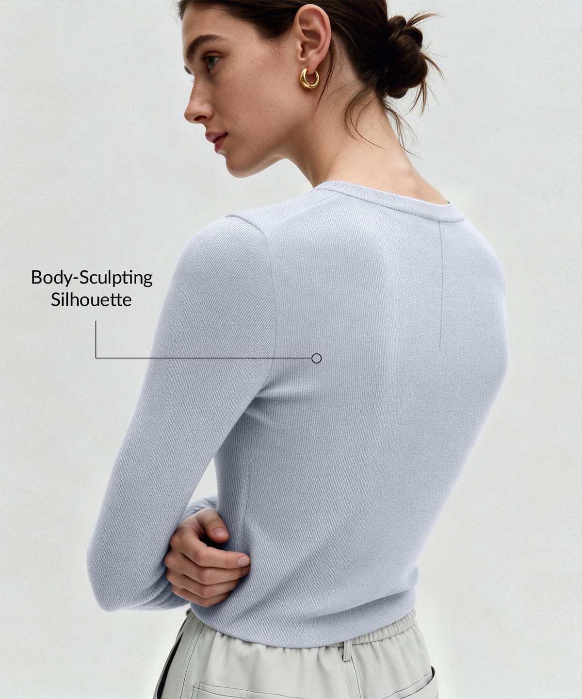 Lässiges Langarmhemd mit halber Knopfleiste für jeden Anlass | Damen-Langarmshirt