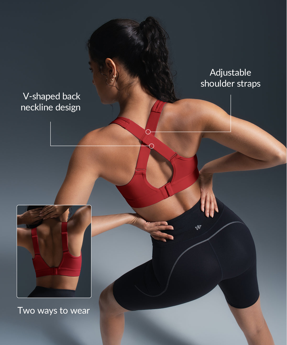 Power™ Breathable Cross Back Padded Running Bra| Women's High Support Sports Bra