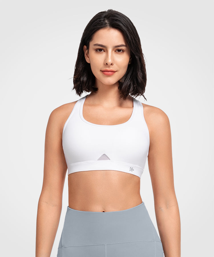 Gepolsterter Yoga-BH mit Shift-U-Ausschnitt und Cut-Out | Leicht stützender Sport-BH für Damen