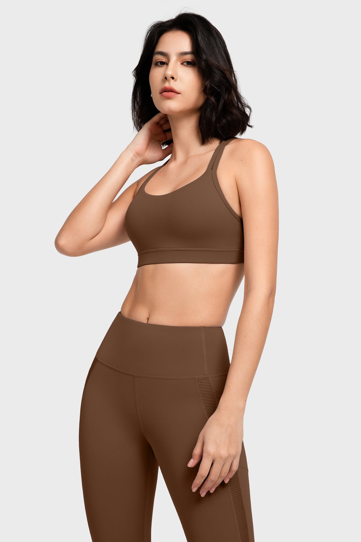 Shift™ Scoop Neckline Double Straps Padded Yoga Bra | Women's Light Support Sports Bra