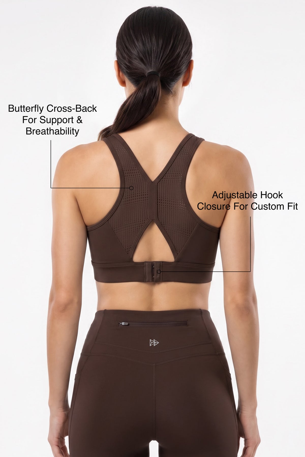 Power™ Breathable Panel With Adjustable Support Sports Bra | High Support for Running, HIIT & Training