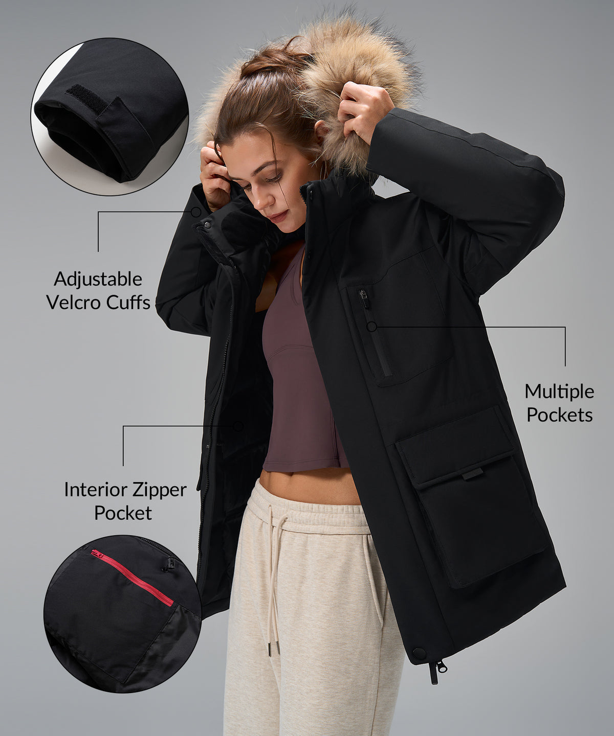Anywhere Parka Dunjacka med Flera Fickor | Isolerade Jackor för Dam