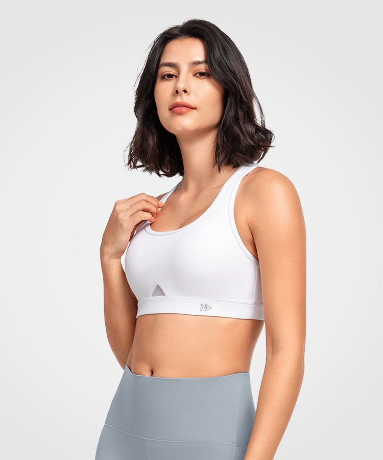 Gepolsterter Yoga-BH mit Shift-U-Ausschnitt und Cut-Out | Leicht stützender Sport-BH für Damen