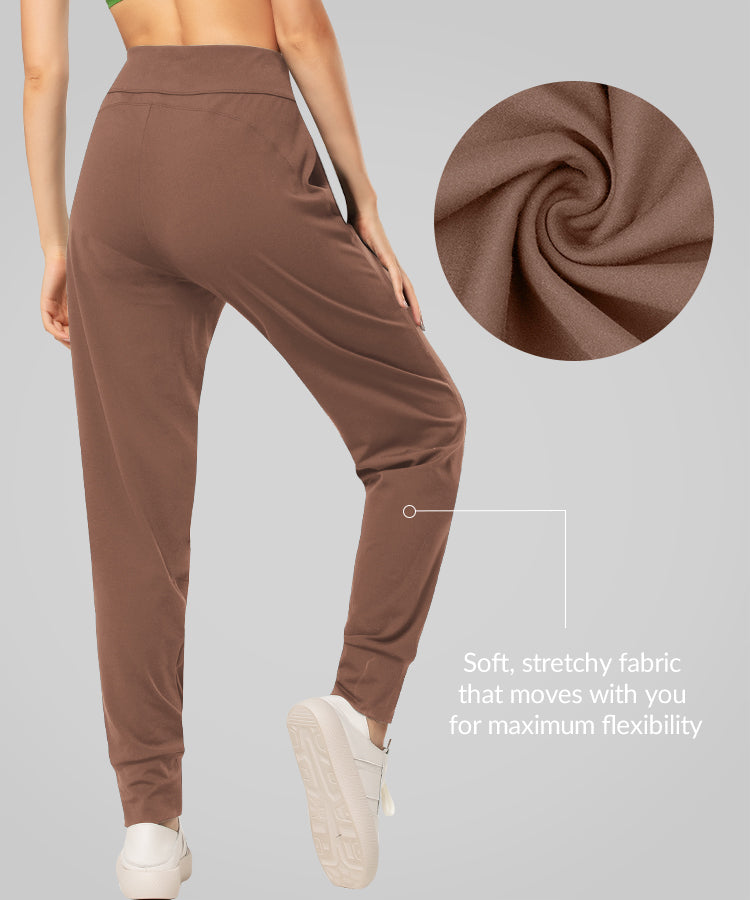 Pantalones deportivos de corte regular con bolsillos laterales | Pantalones deportivos para mujer