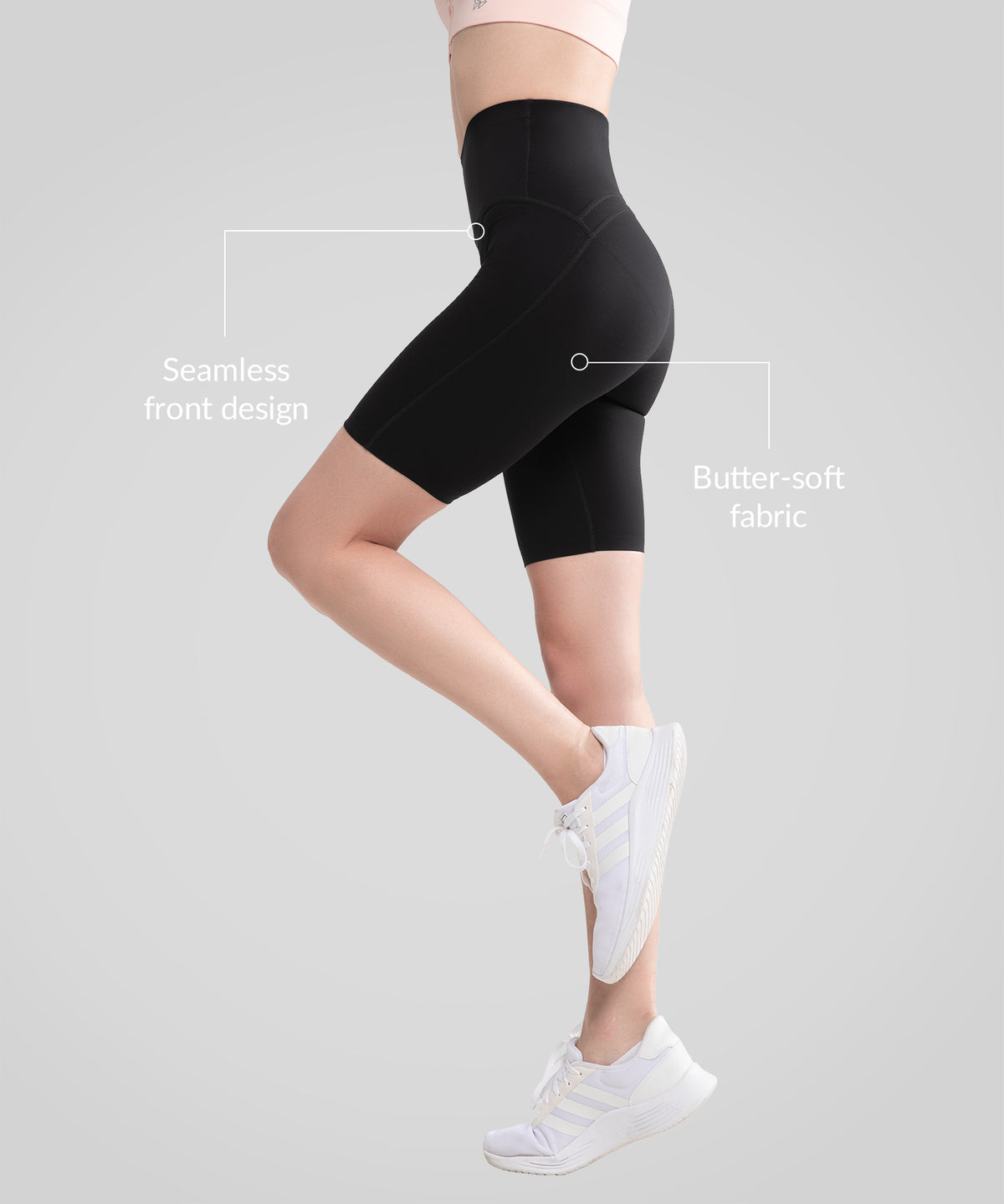 Nahtlose, rutschfeste Shift-Shorts mit hoher Taille, 8" | Laufshorts mit starkem Halt für Damen