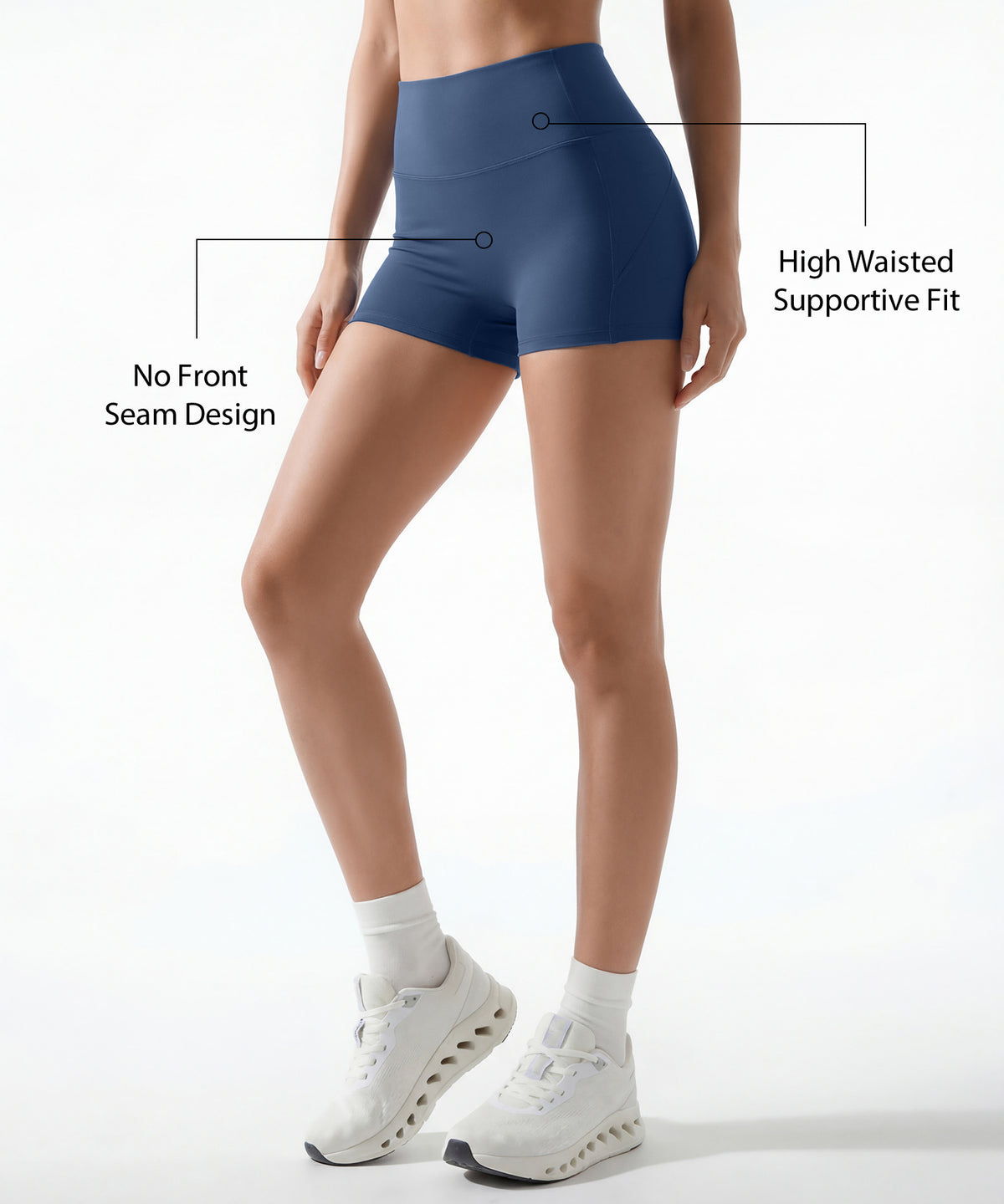 Shift™ High Rise Shorts With No Front Seam Design 2.5 Inches | Women's Yoga, Running & HIIT Shorts
