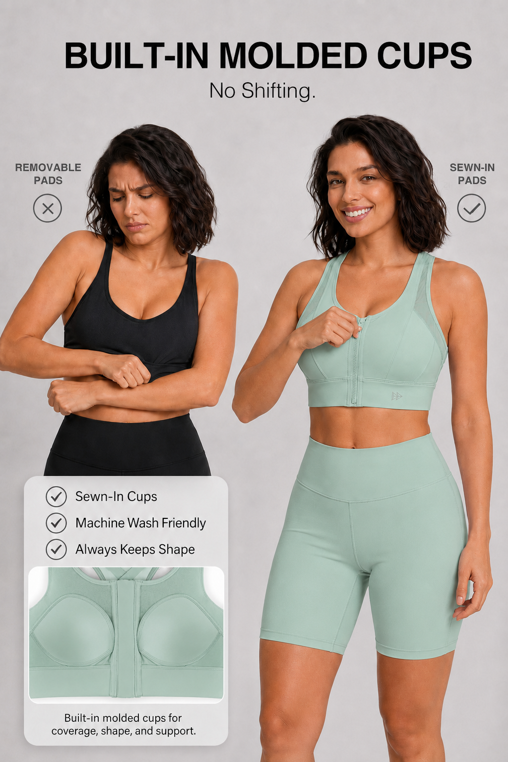Reggiseno da corsa Power Cross Racerback | Reggiseno sportivo ad alto sostegno da donna