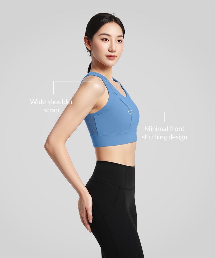 Nahtloser, bequemer Mesh-Lauf-BH für überall | Leicht stützender Sport-BH für Damen